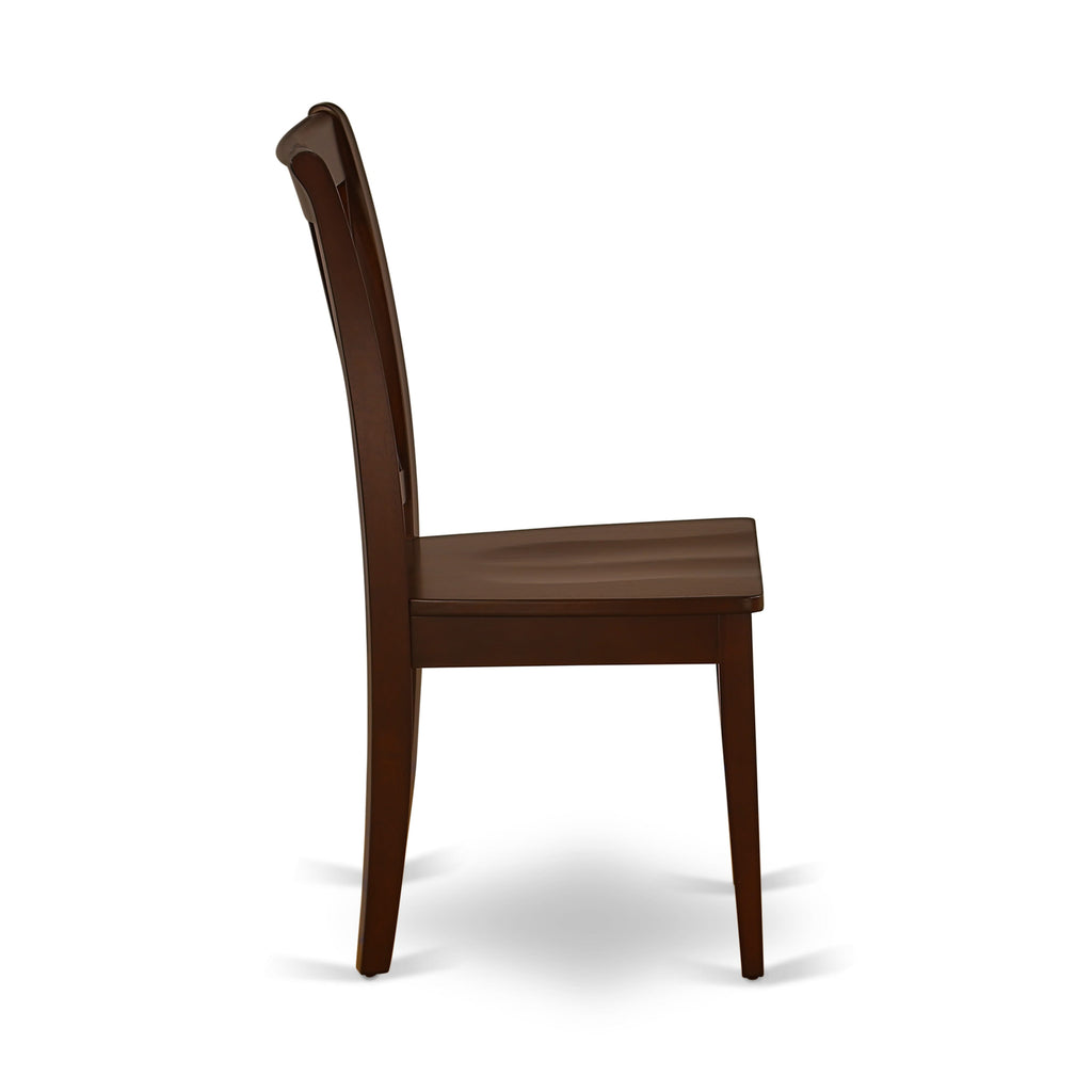 East West Furniture NDCL5-MAH-W 5 Piece Dining Room Table Set Includes a Rectangle Kitchen Table with Dropleaf and 4 Dining Chairs