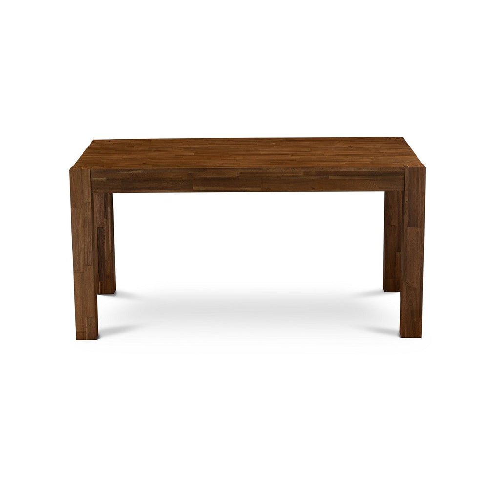 East West Furniture CN6-0N-T Celina Modern Kitchen Table - Rectangle Rustic Wood Dining Table , 36x60 Inch, Walnut