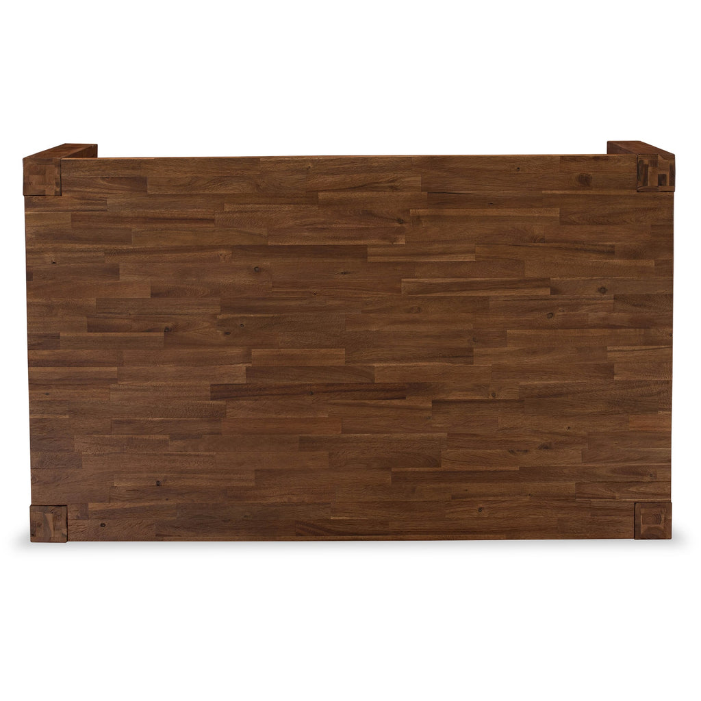 East West Furniture CNGA5-N8-03 5 Piece Modern Dining Table Set Includes a Rectangle Rustic Wood Wooden Table and 4 Brown Linen Fabric Upholstered Parson Chairs