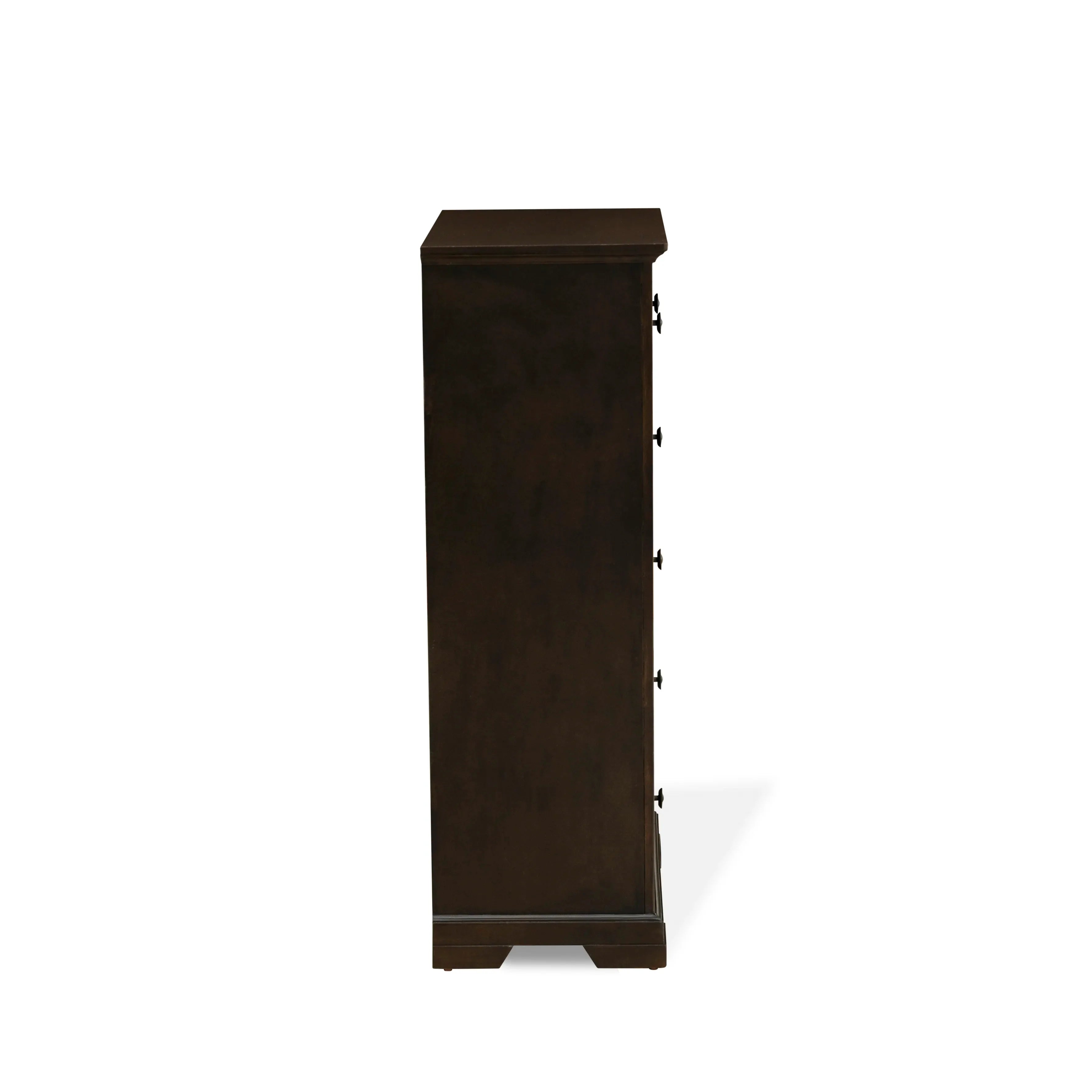 EAST WEST FURNITURE - CO21-K1N00C - 3 Pc King Size Bedroom Set with Luxurious Style Headboard King Bed, Wood Chest and 1 Walnut Nightstand - Wire Brushed Walnut Finish
