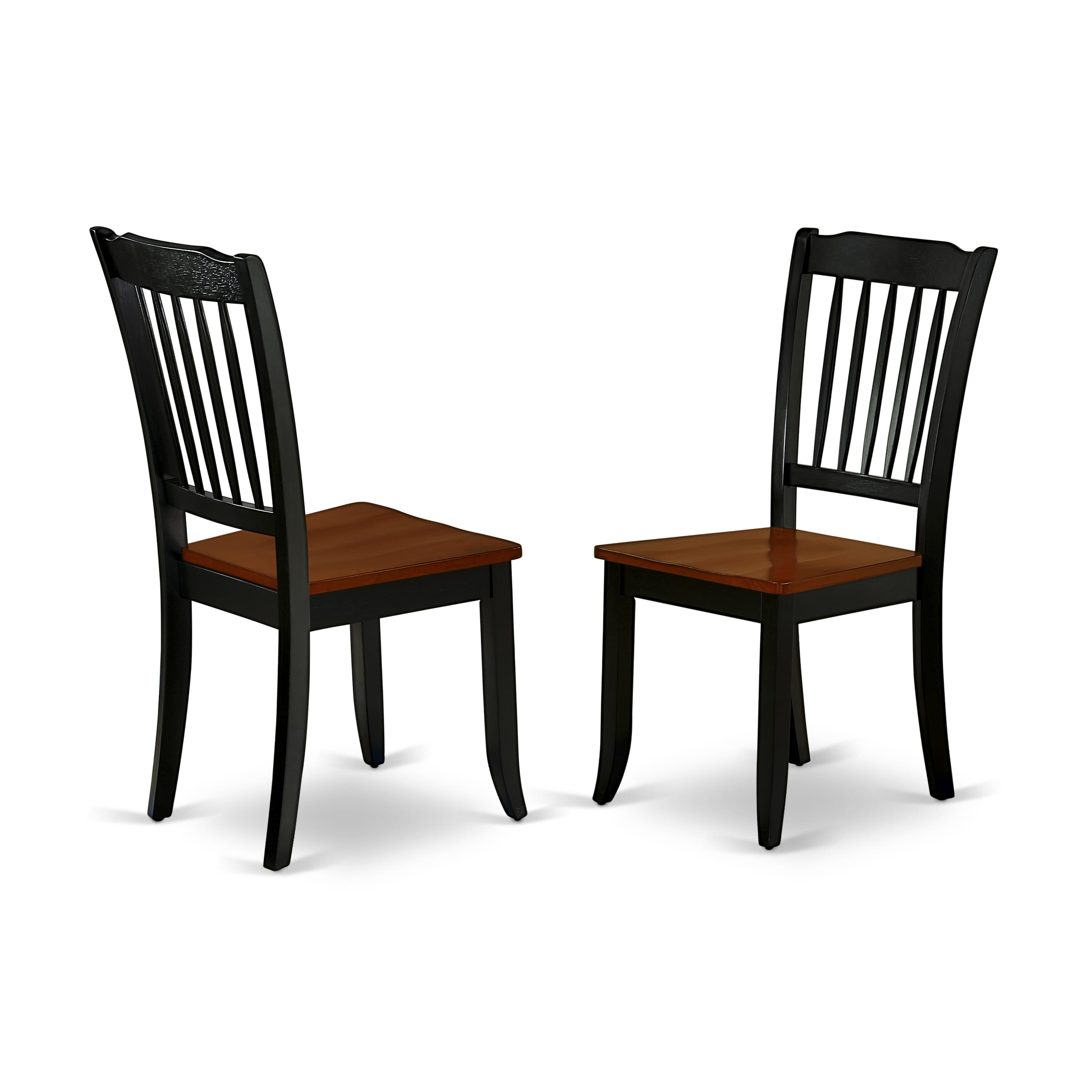 East West Furniture NDDA5-BCH-W Kitchen Table Set 5 Pcs- 4 Excellent Kitchen Dining Chairs and an Attractive Breakfast Table - Cherry Finish Hardwood Chair Seat and Table Top - Black Finish Wooden Frame.