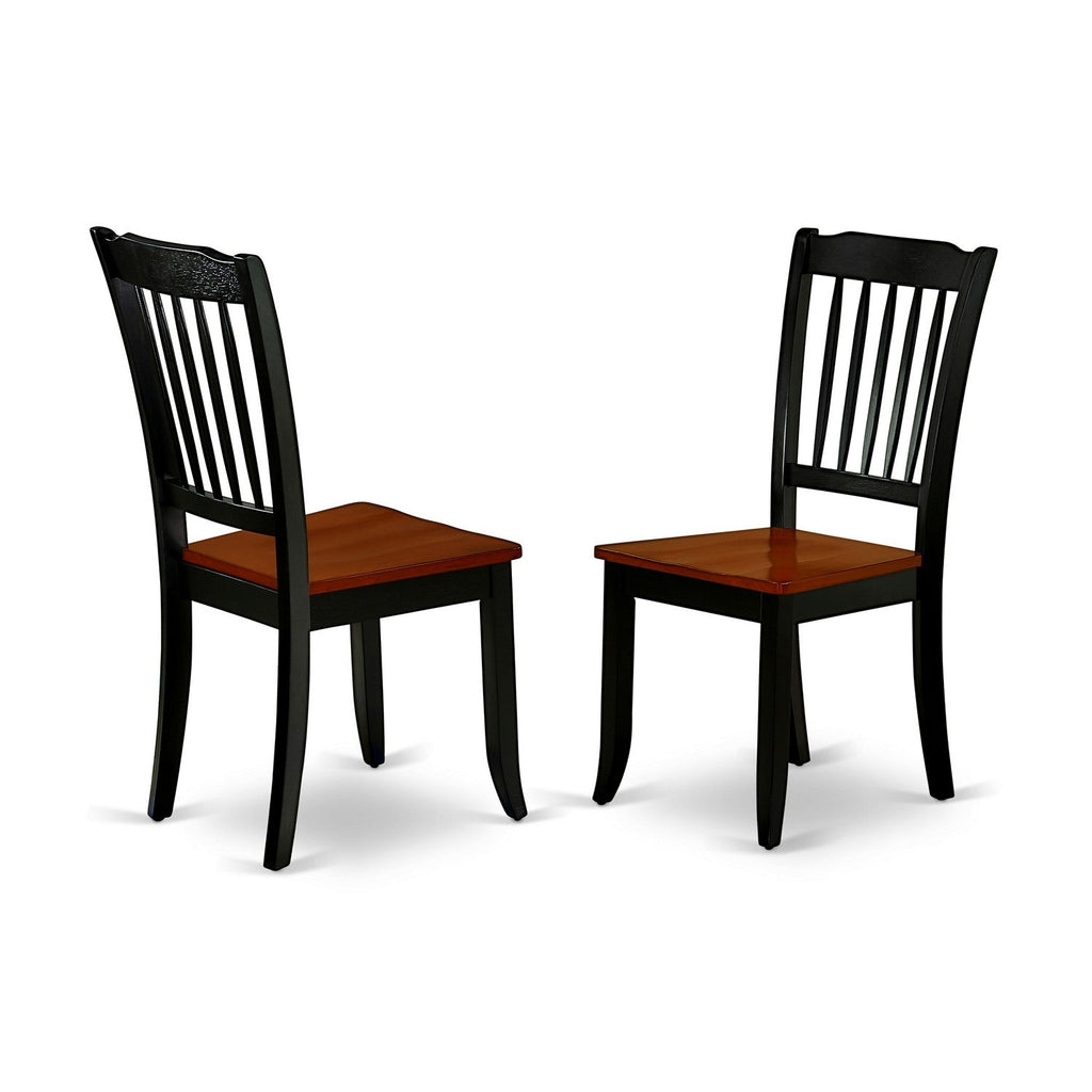 Juego de mesa de comedor de 5 piezas East West Furniture PLDA5-BCH-W para 4 personas. Incluye una mesa de cocina ovalada con diseño de hojas de mariposa y 4 sillas de comedor de cocina.