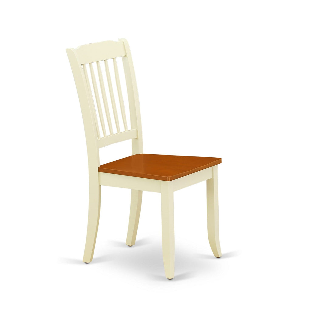 East West Furniture NADA9-BMK-W 9 Piece Kitchen Table & Chairs Set Includes a Rectangle Dining Room Table with Butterfly Leaf and 8 Dining Chairs