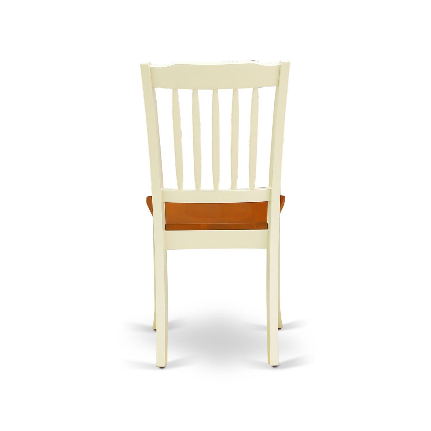 Juego de mesa y sillas de cocina de 5 piezas East West Furniture PLDA5-BMK-W. Incluye una mesa de comedor ovalada con hojas de mariposa y 4 sillas con asiento de madera maciza.