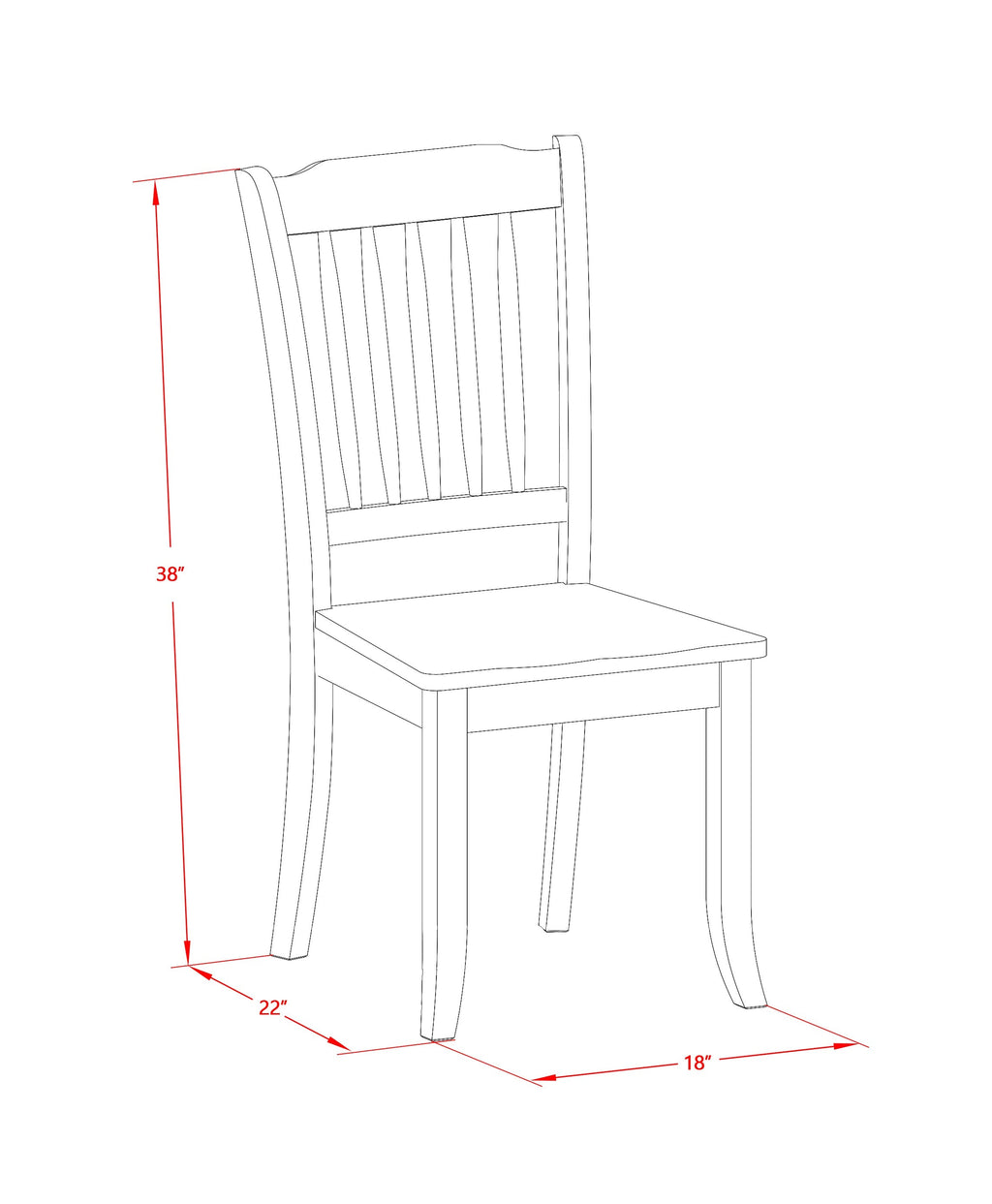 East West Furniture NODA3-BMK-W 3 Piece Kitchen Table & Chairs Set Contains a Rectangle Dining Room Table with Butterfly Leaf and 2 Solid Wood Seat Chairs, 32x54 Inch, Buttermilk & Cherry