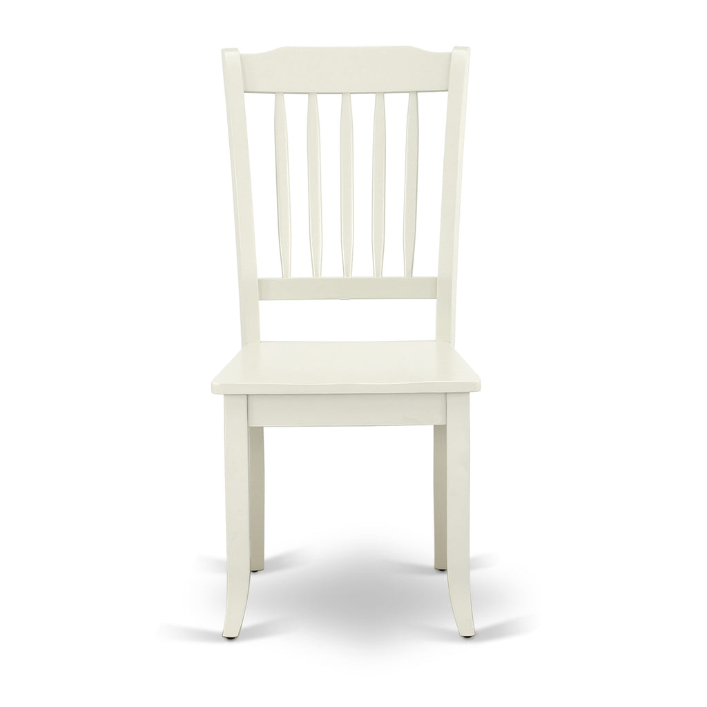 East West Furniture NDDA5-LWH-W 5 Piece Kitchen Table Set for 4 Includes a Rectangle Dining Room Table with Dropleaf and 4 Dining Chairs