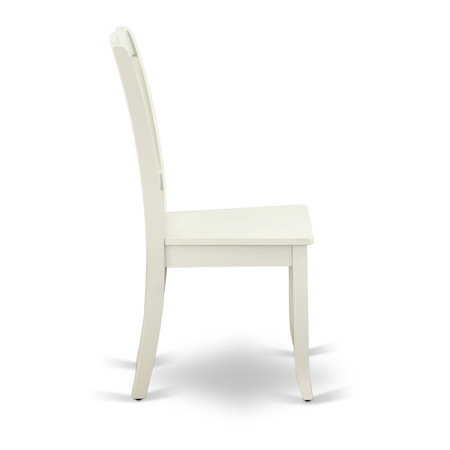 Sillas de comedor de cocina Danbury DAC-LWH-W de East West Furniture - Sillas de madera con respaldo de listones