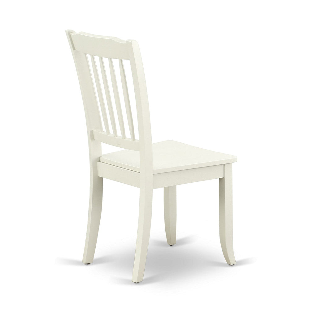 East West Furniture MZDA5-LWH-W 5 Piece Dining Table Set for 4 Includes a Rectangle Kitchen Table with Dropleaf and 4 Dining Room Chairs