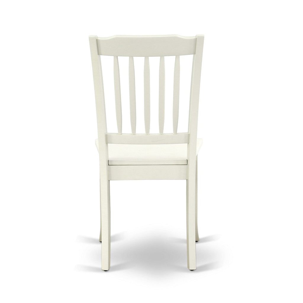 Juego de comedor de 5 piezas East West Furniture CADA5-LWH-W Incluye una mesa de comedor rectangular y 4 sillas de comedor de cocina