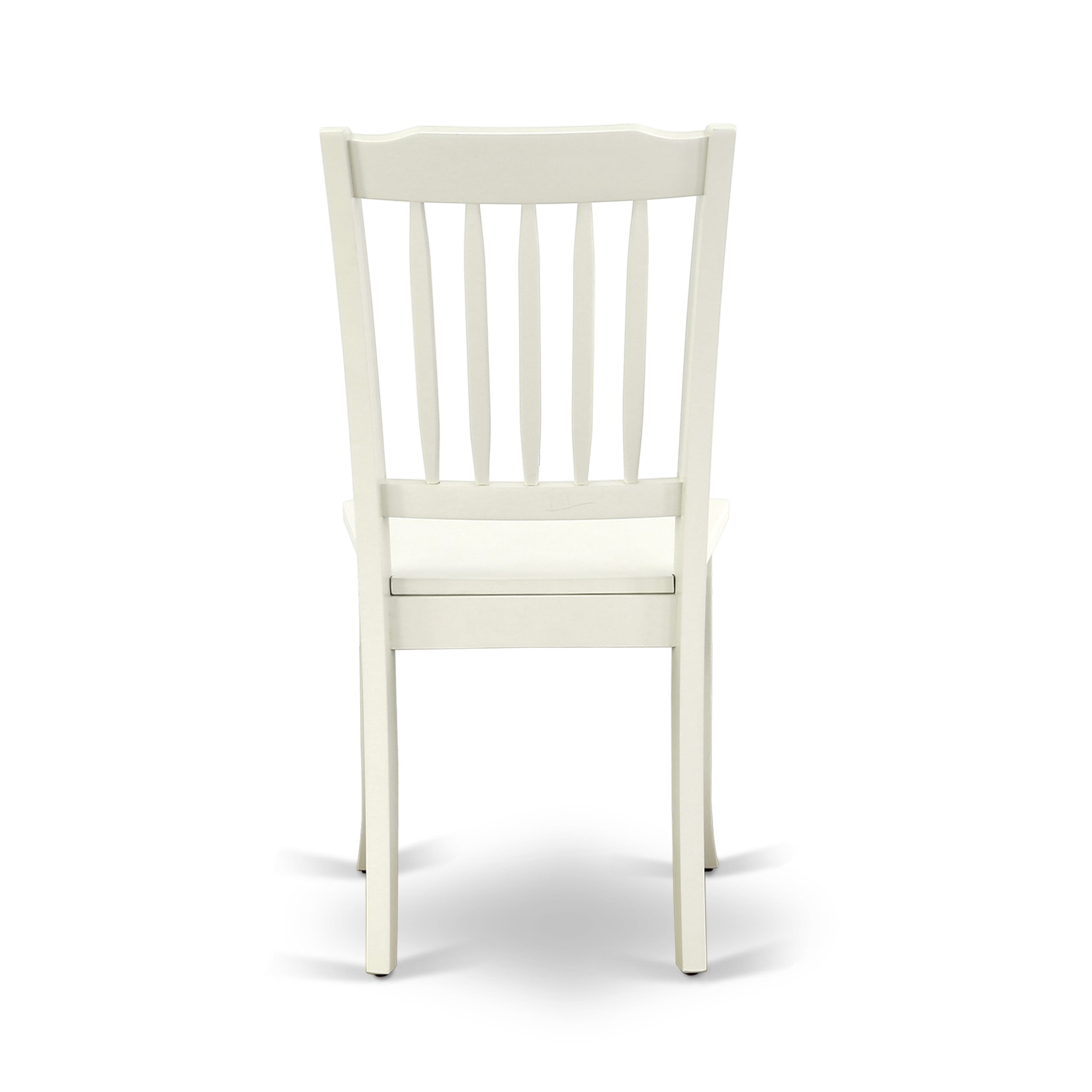 Juego de mesa de cocina de 5 piezas East West Furniture NDDA5-LWH-W para 4 personas. Incluye una mesa de comedor rectangular con alas abatibles y 4 sillas de comedor.
