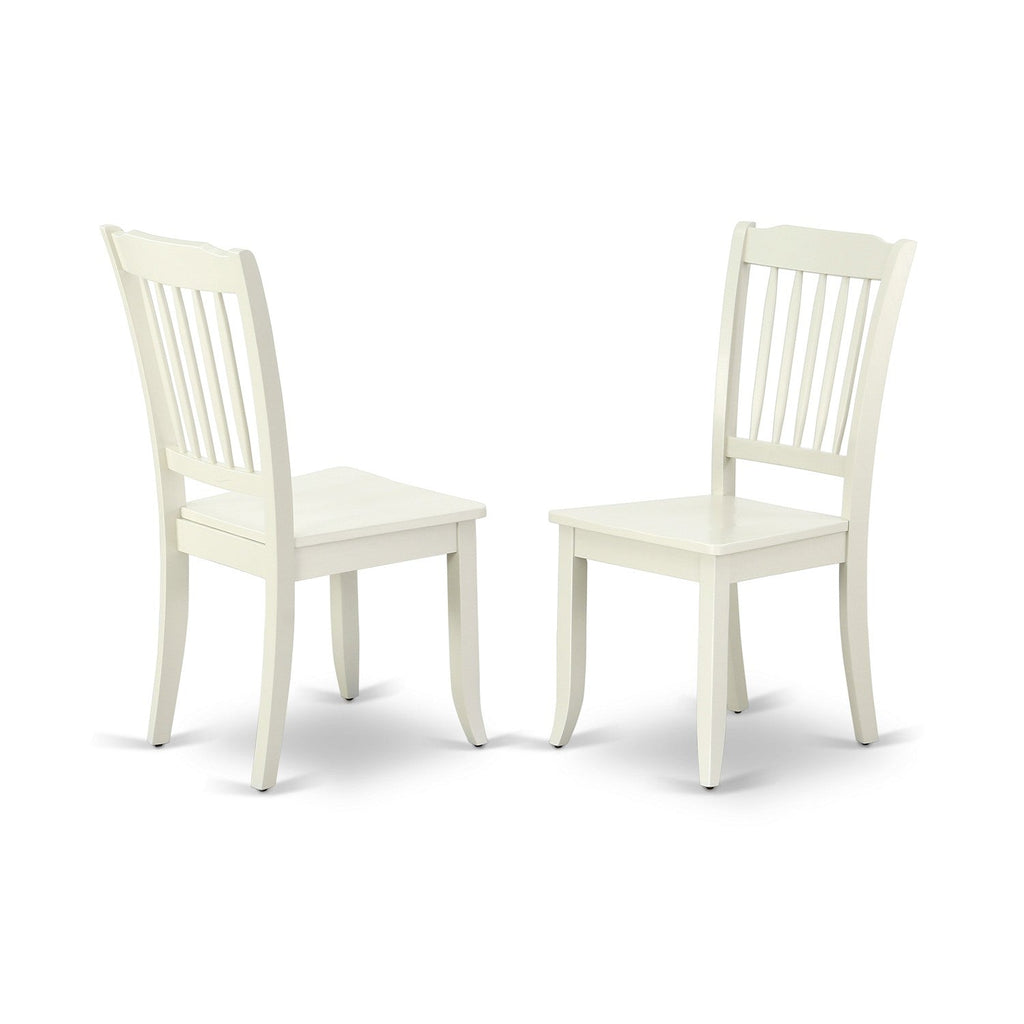 East West Furniture AVDA7-LWH-W 7 Piece Kitchen Table Set Consist of an Oval Dining Table with Butterfly Leaf and 6 Dining Room Chairs