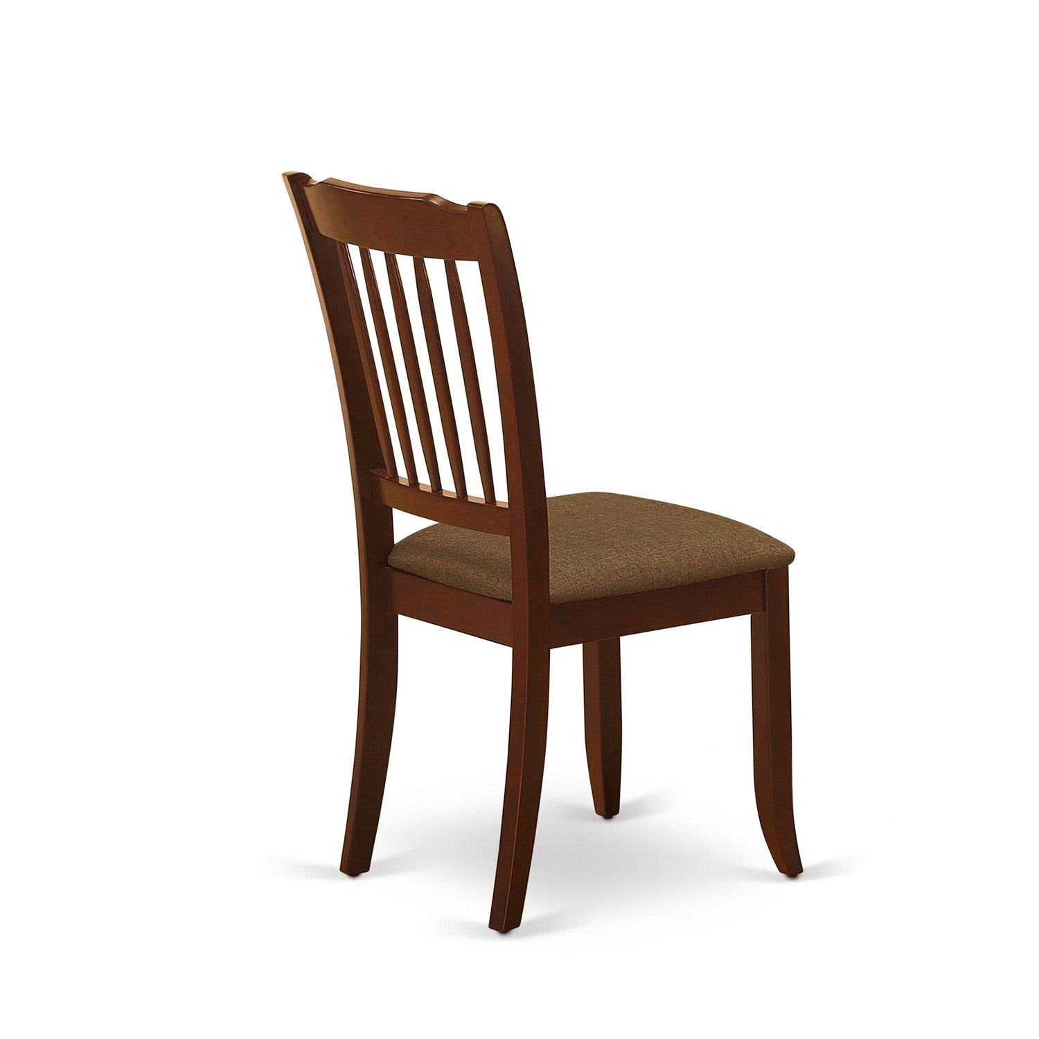 Juego de muebles de comedor de 6 piezas East West Furniture CADA6-MAH-C. Contiene una mesa de cocina rectangular y 4 sillas de comedor de tela de lino con un banco.