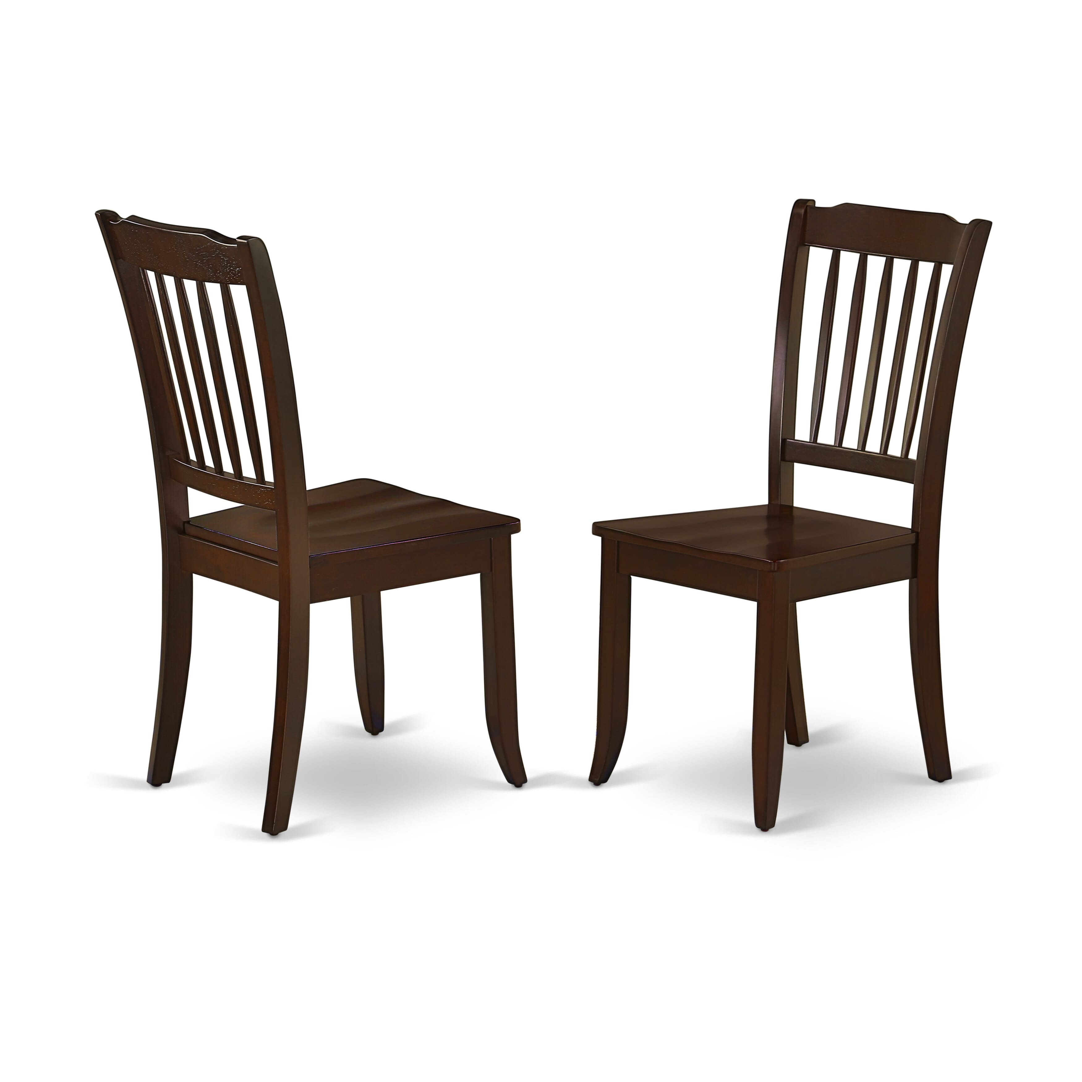 Juego de comedor de 5 piezas East West Furniture NDDA5-MAH-W. Incluye una mesa de comedor rectangular con alas abatibles y 4 sillas de cocina.