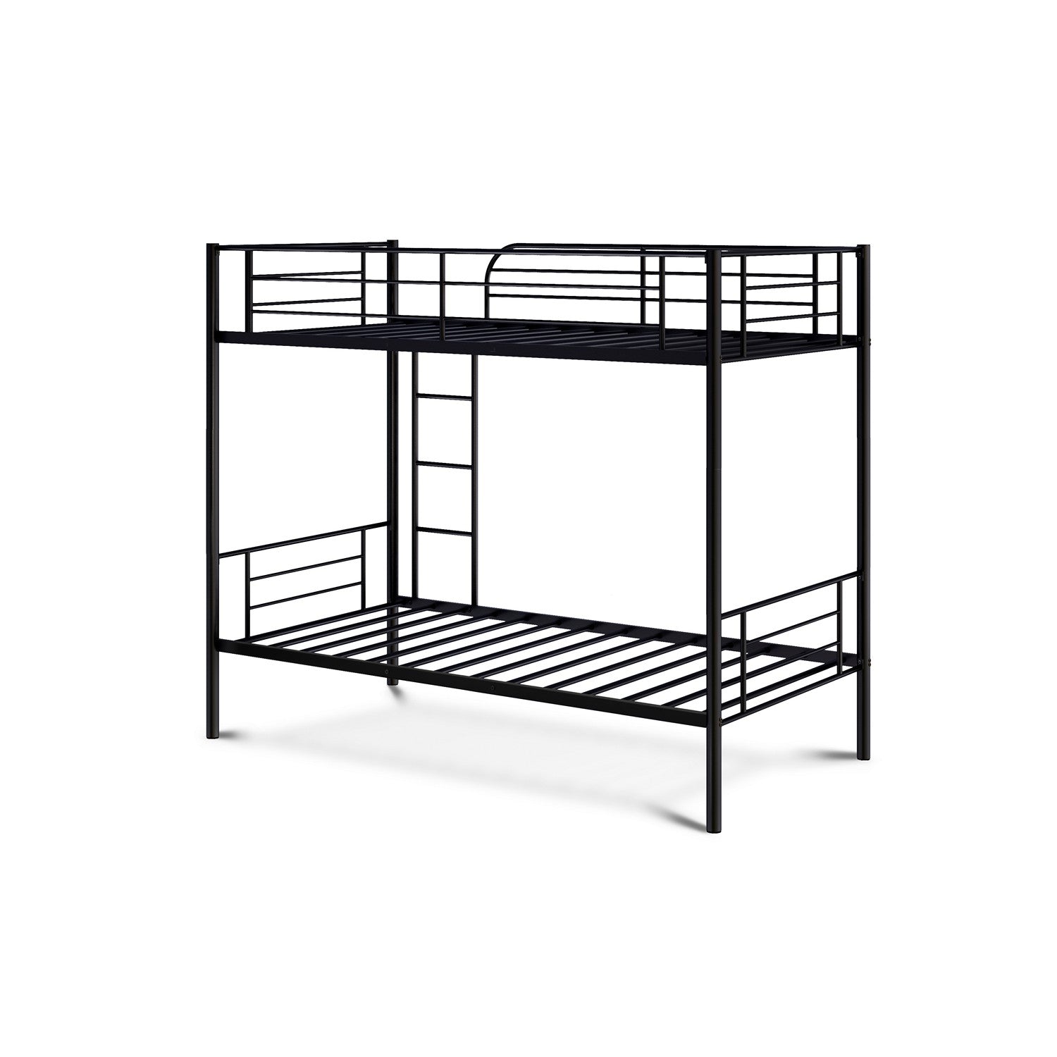 Litera doble Danbury DAT0BLK de East West Furniture con recubrimiento en polvo de color negro