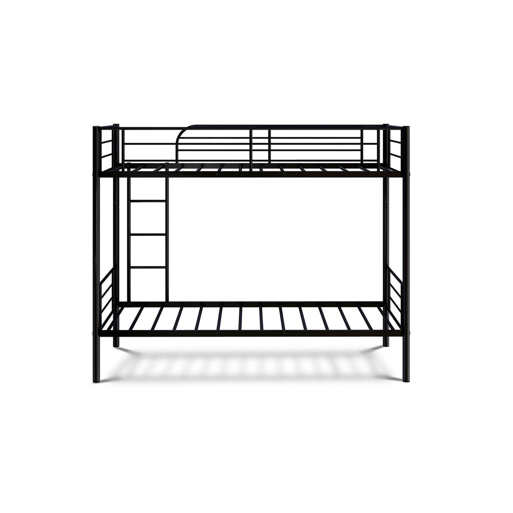 East West Furniture DAT0BLK Danbury Twin Bunk Bed in powder coating black color