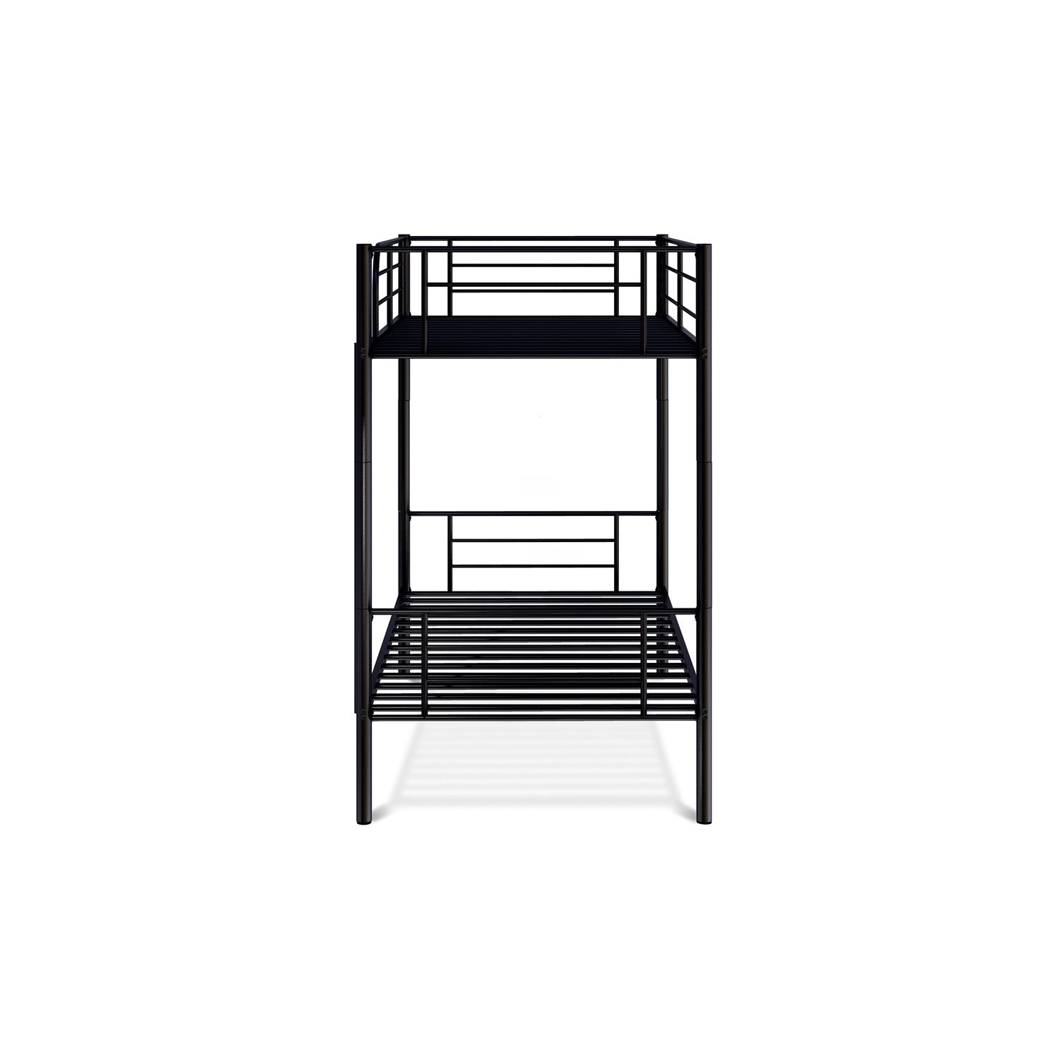 Litera doble Danbury DAT0BLK de East West Furniture con recubrimiento en polvo de color negro