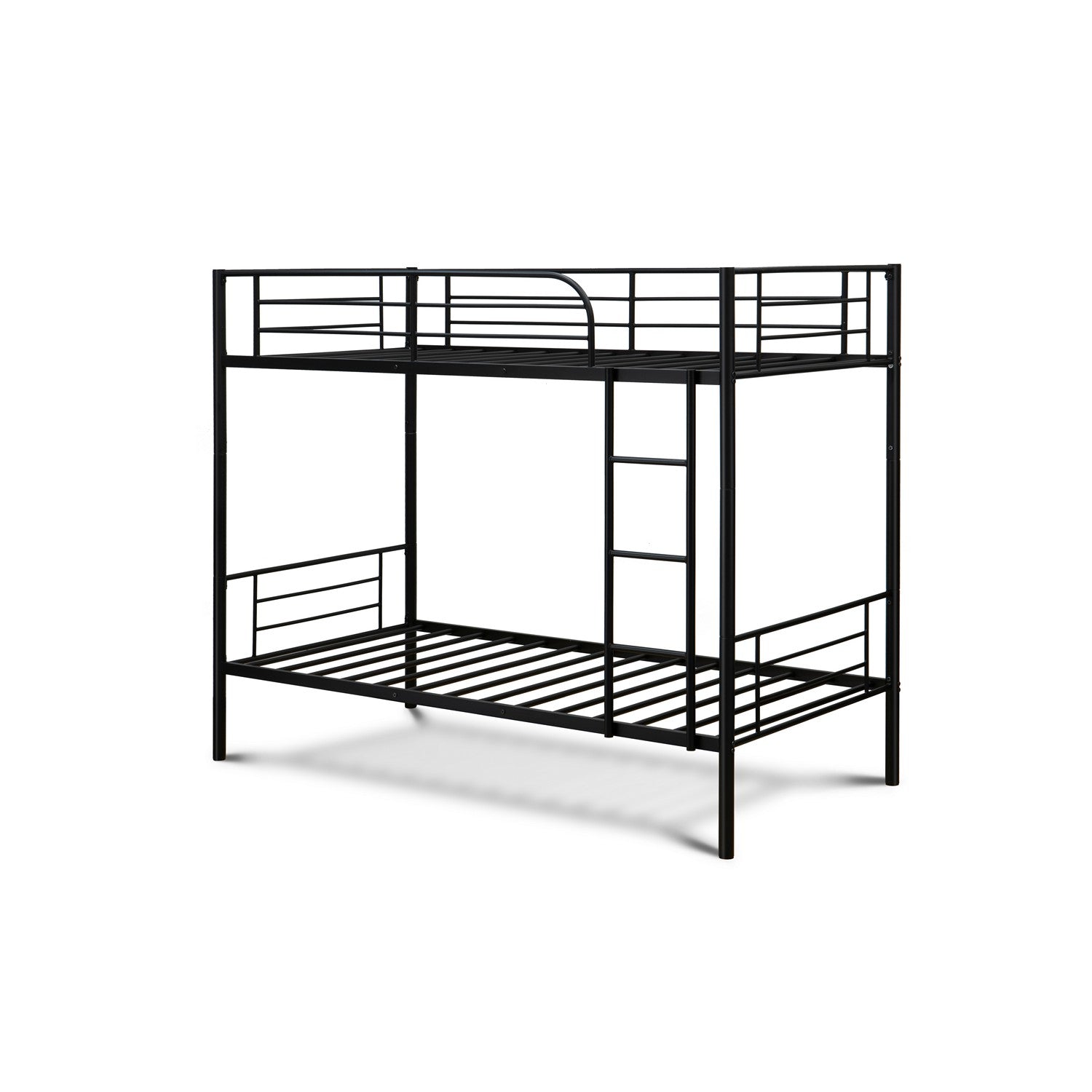 Litera doble Danbury DAT0BLK de East West Furniture con recubrimiento en polvo de color negro