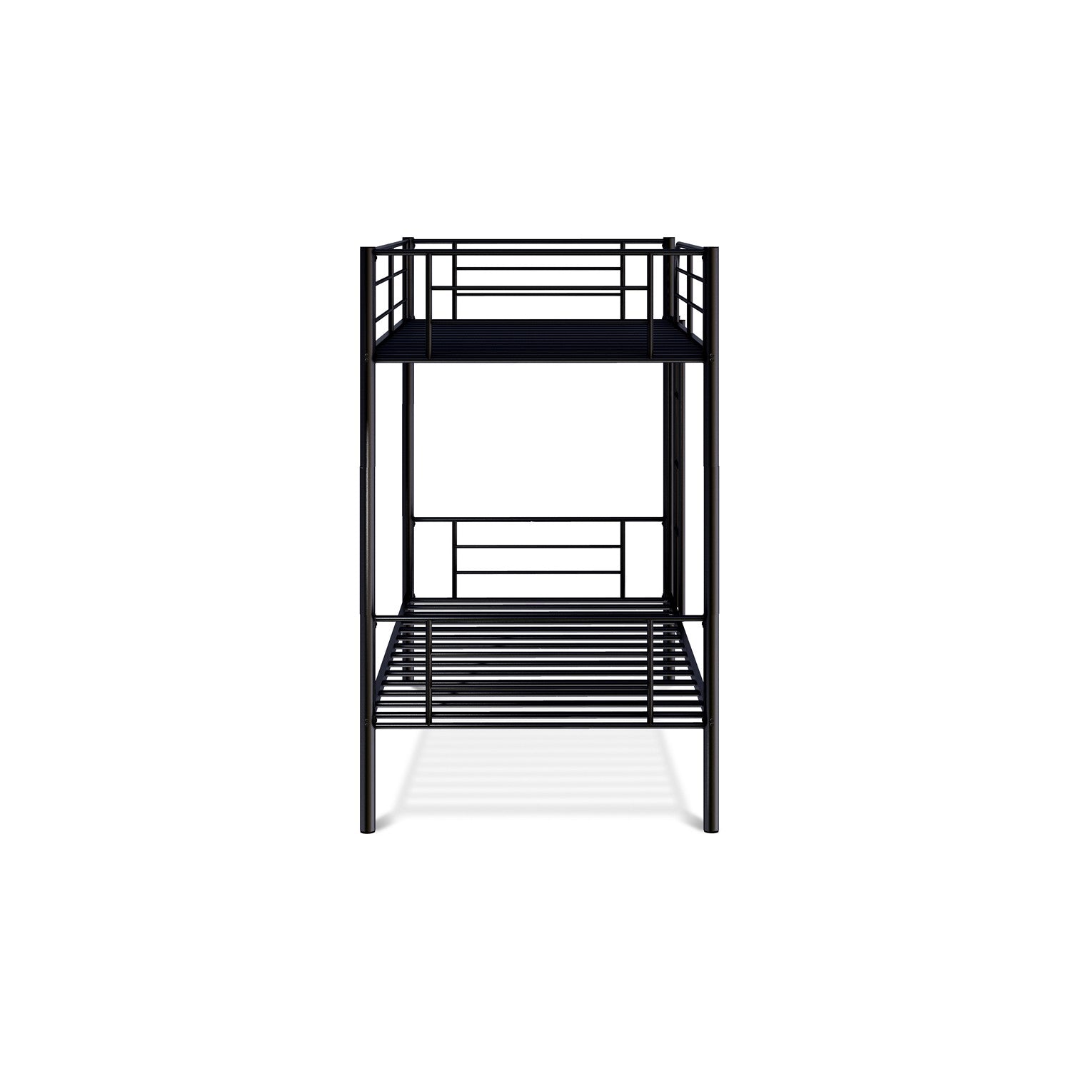 Litera doble Danbury DAT0BLK de East West Furniture con recubrimiento en polvo de color negro