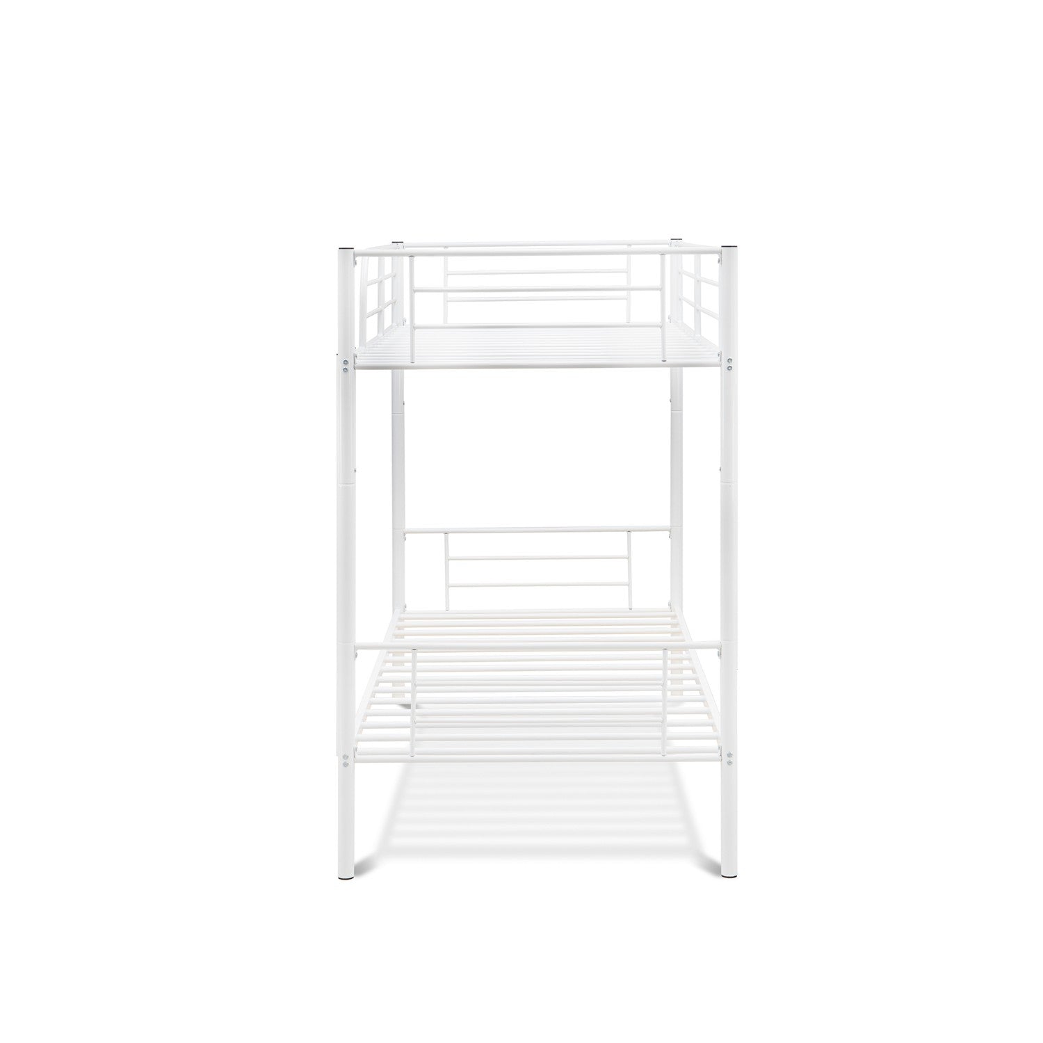Litera doble Danbury DAT0WHI de East West Furniture con recubrimiento en polvo de color blanco