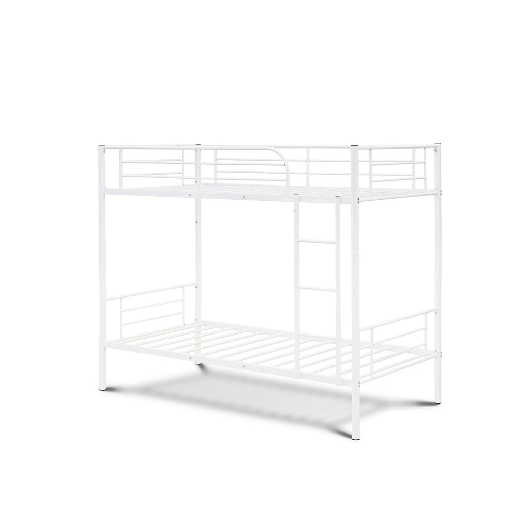 East West Furniture DAT0WHI Danbury Twin Bunk Bed in powder coating white color