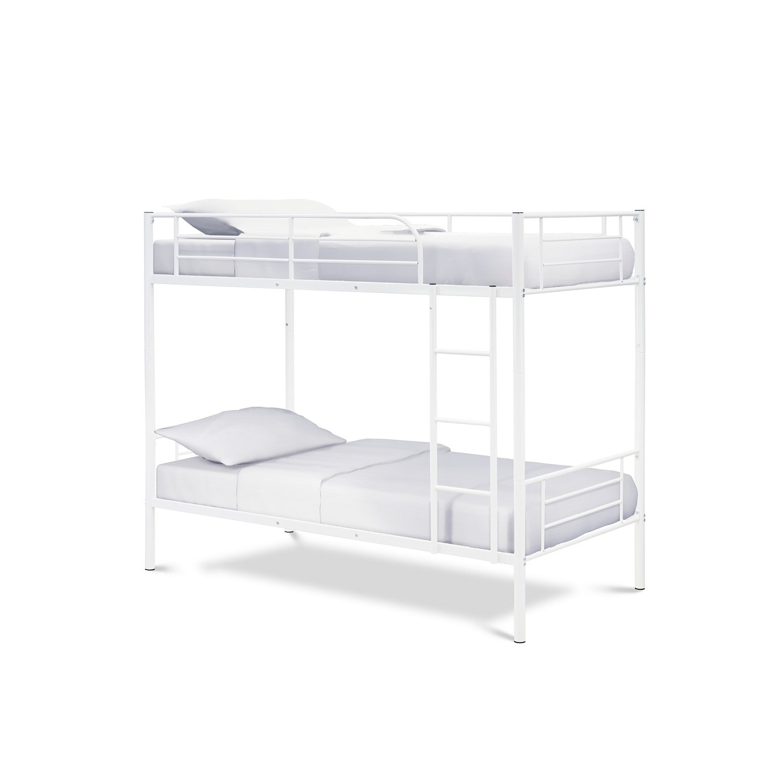 Litera doble Danbury DAT0WHI de East West Furniture con recubrimiento en polvo de color blanco