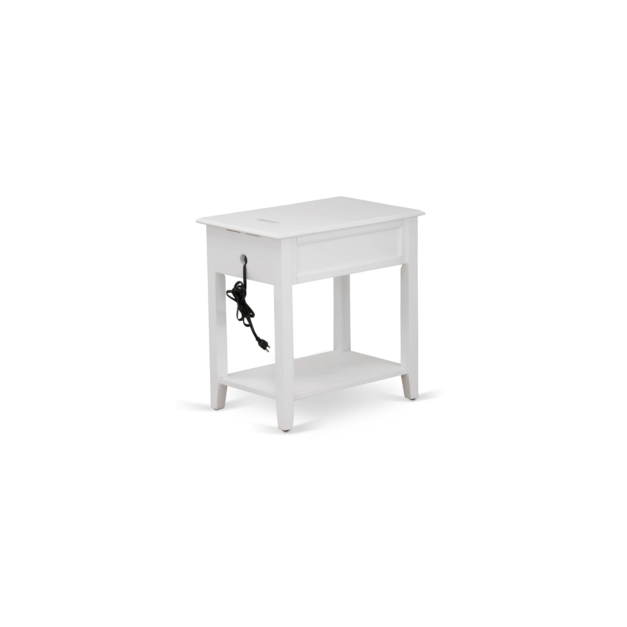 East West Furniture FN08K-1DE05 2-Piece Fannin Bedroom Set with 1 Wood Bed Frame and 1 Modern Nightstand - Reliable and Durable Construction - Mist Beige Linen Fabric