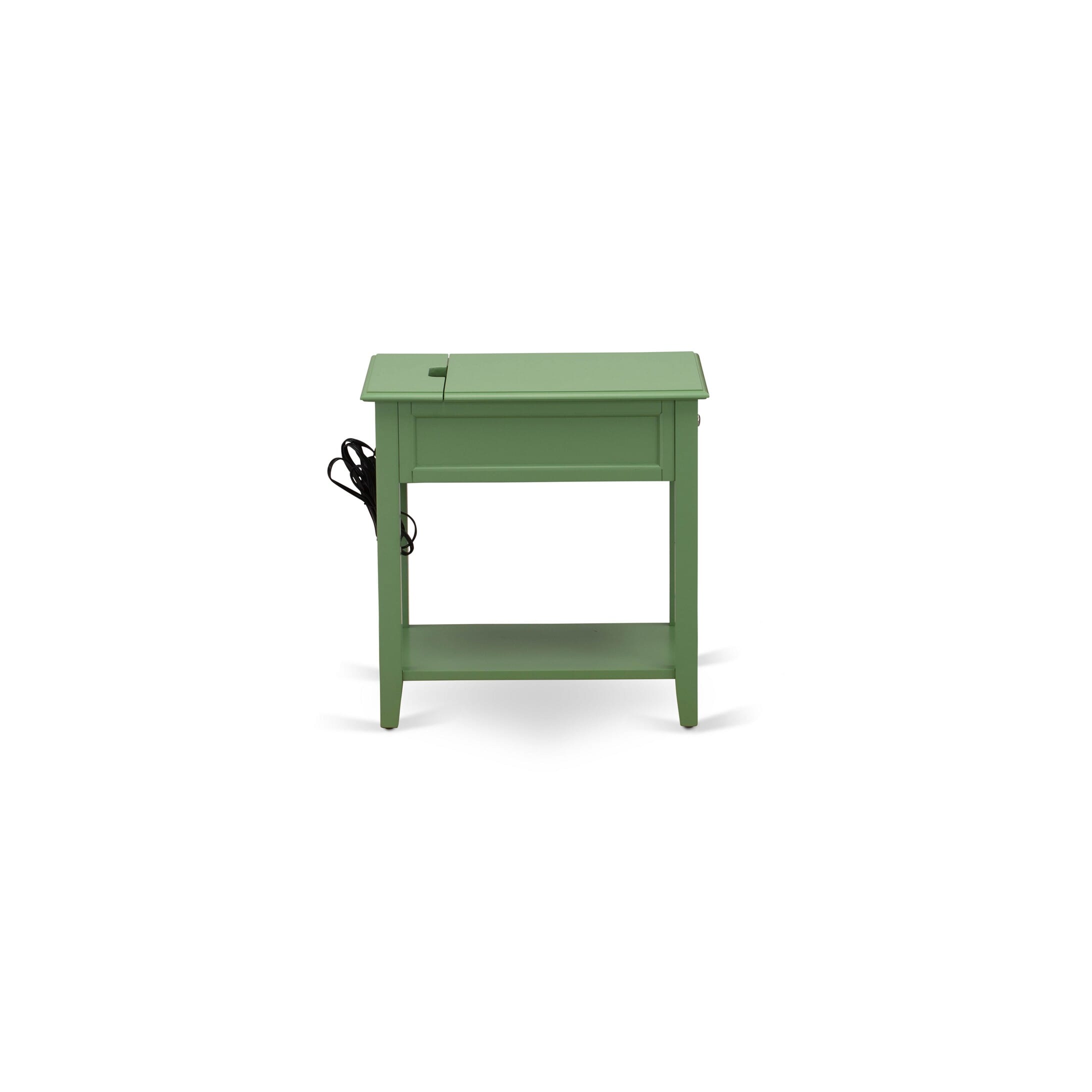 Mesa auxiliar Denison DE-12-ET de East West Furniture: mesita de noche rectangular con cajón para dormitorio
