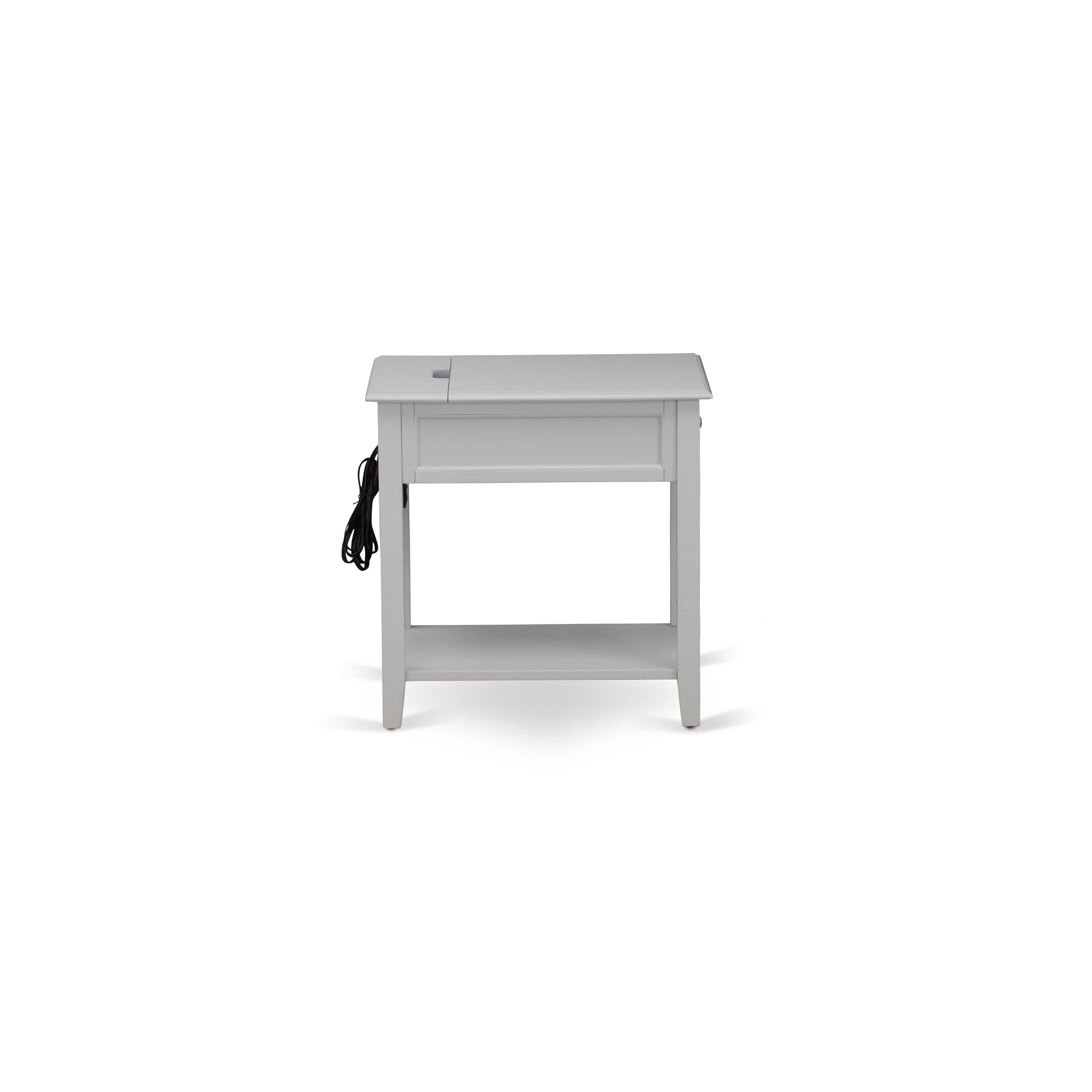 East West Furniture DE-14-ET Wood Night Stand for Bedroom with 1 Wooden Drawer, Stable and Sturdy Constructed - Urban Gray Finish
