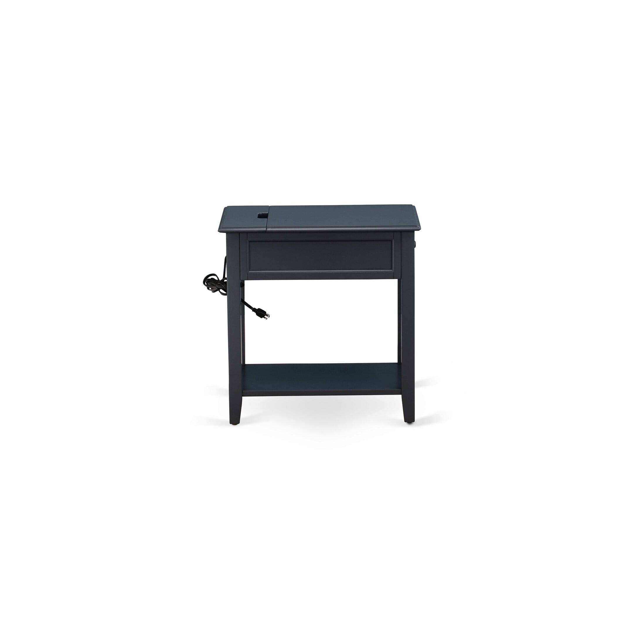 Mesita de noche Denison DE-15-ET de East West Furniture: mesa auxiliar rectangular con cajón para dormitorio