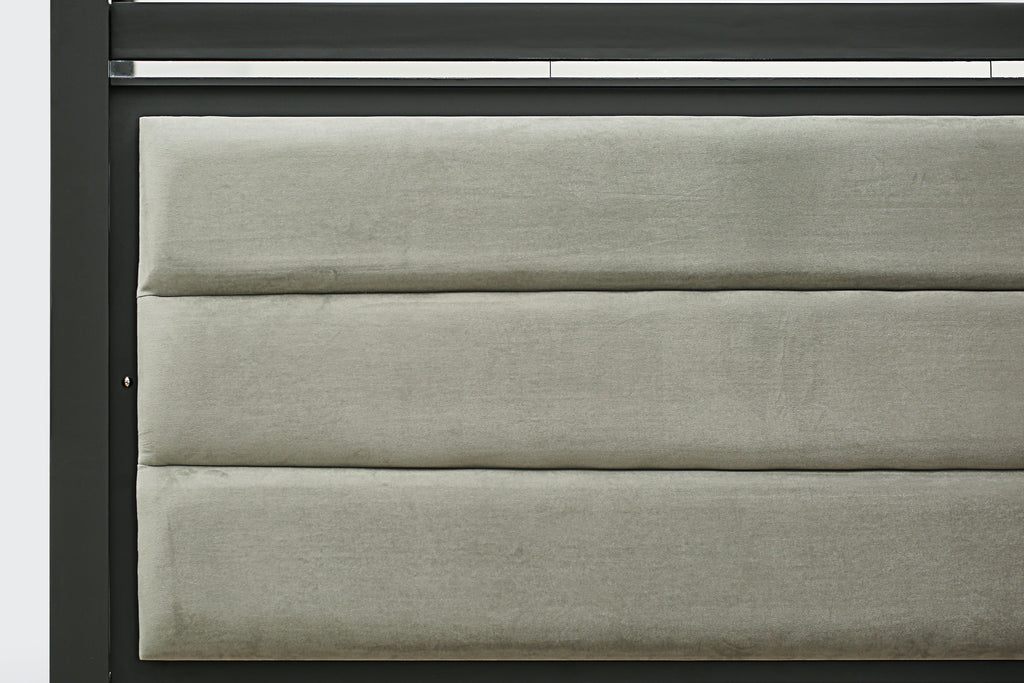East West Furniture DE20-K1N000 2 Piece King Bed Set with 1 Full Size Bed Frame