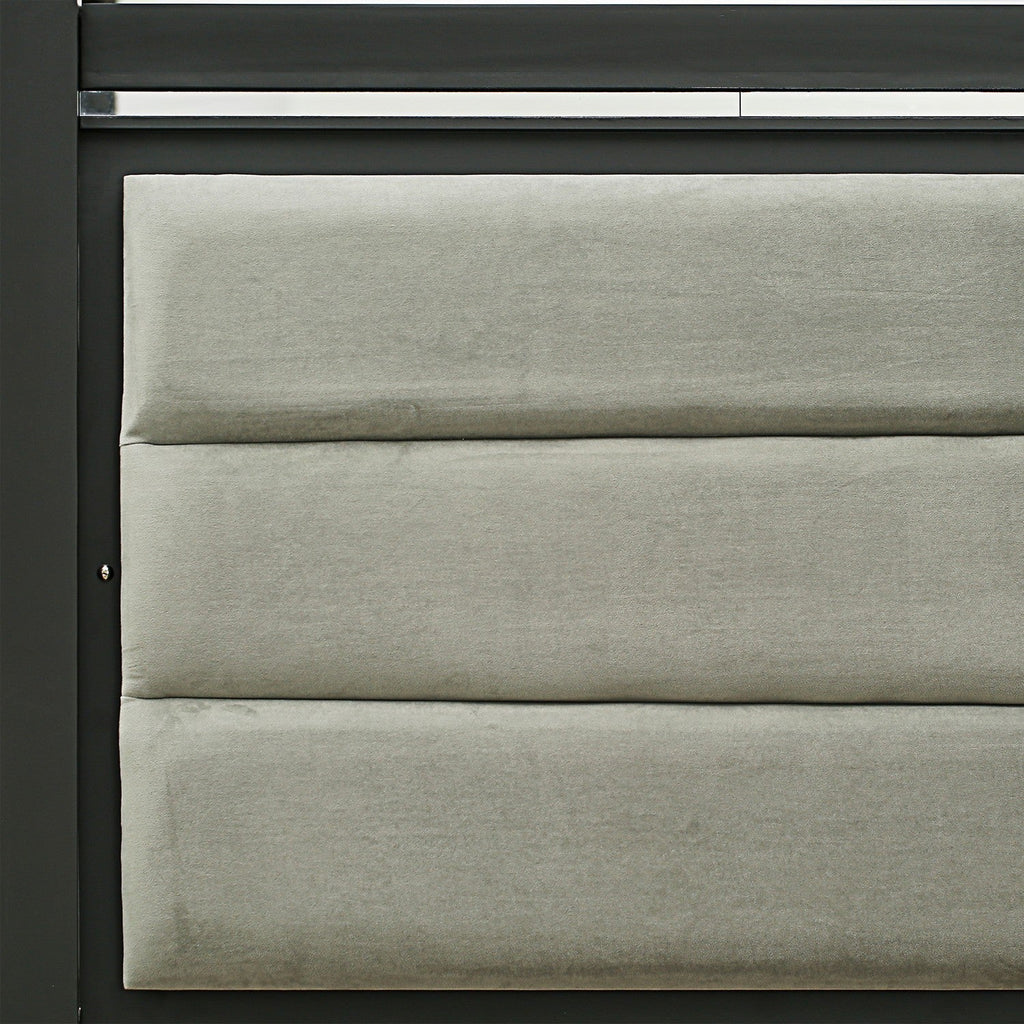 East West Furniture DE20-Q00000 1-Piece Denali Modern Wooden Bed Frames Queen Size for a bedroom set - brushed gray Finish