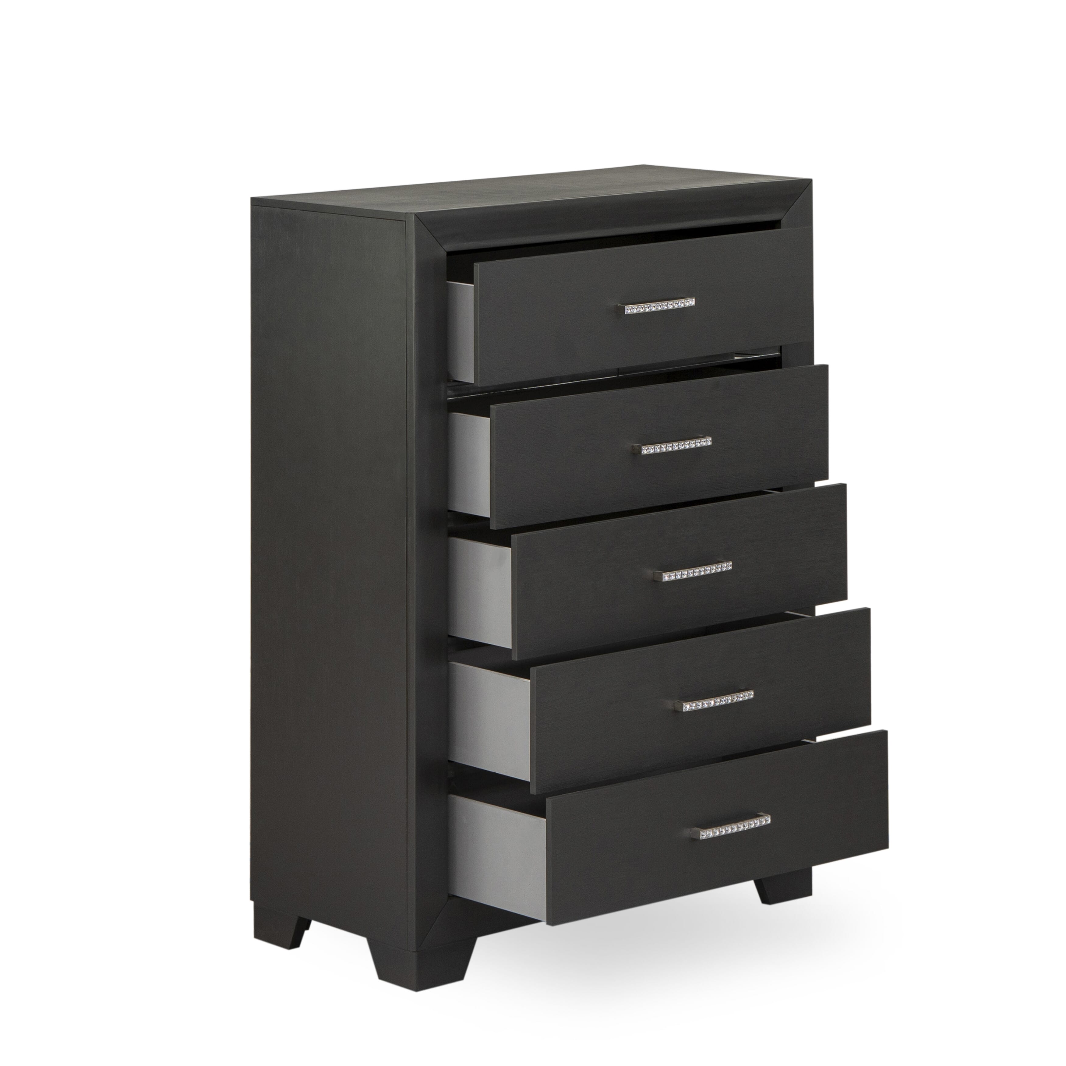 Juego de dormitorio Denali tamaño queen de 6 piezas con cama queen de East West Furniture DE20-Q2NDMC
