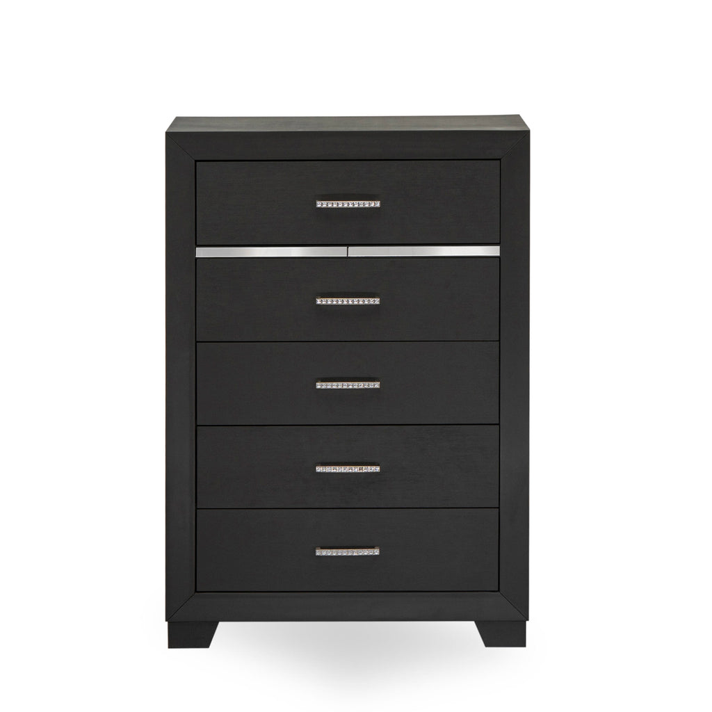Juego de dormitorio East West Furniture DE20-K1N00C de 3 piezas con cama tamaño king y 1 cama matrimonial