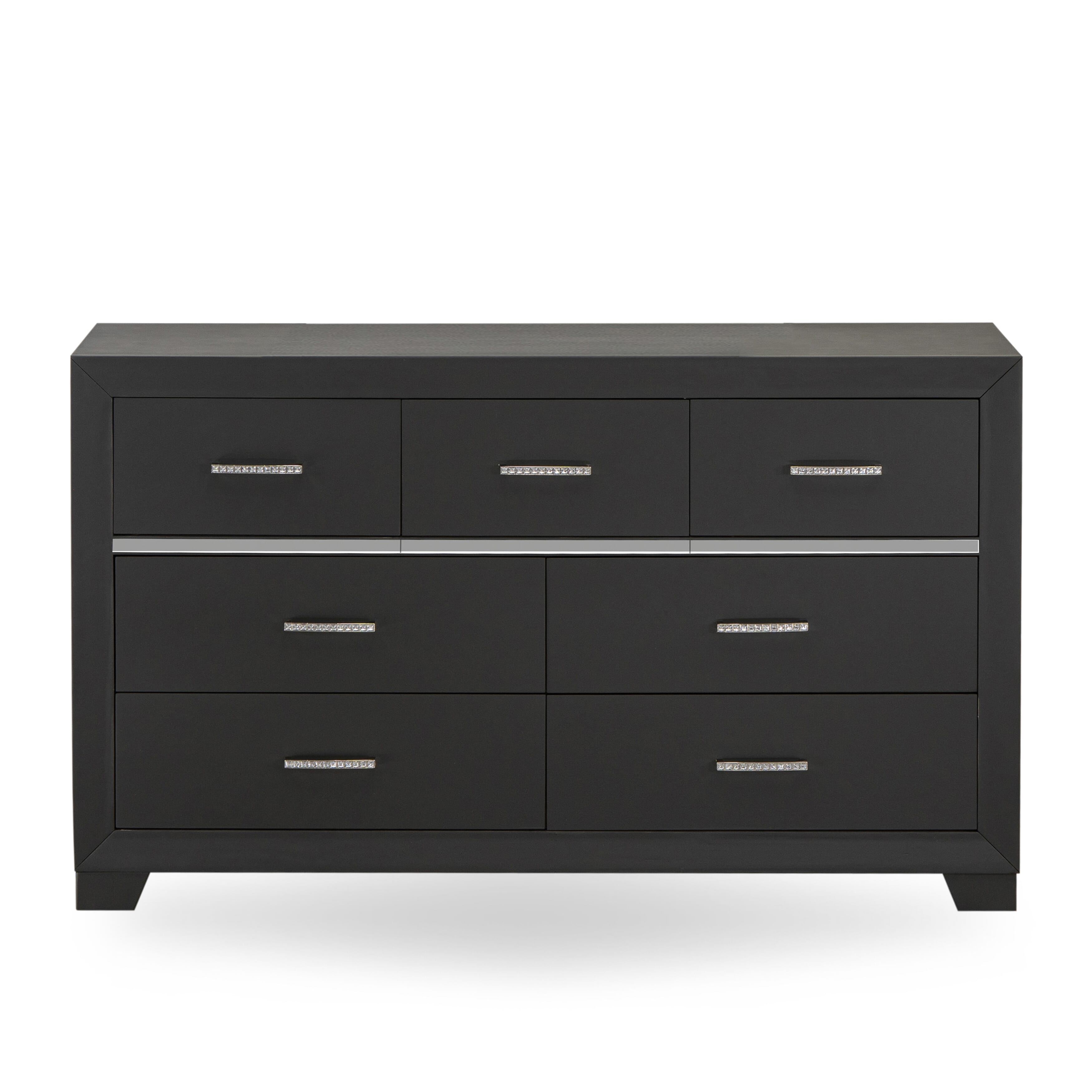 Juego de dormitorio de 5 piezas tamaño king de East West Furniture DE20-K2NDM0 con 1 cama tamaño king