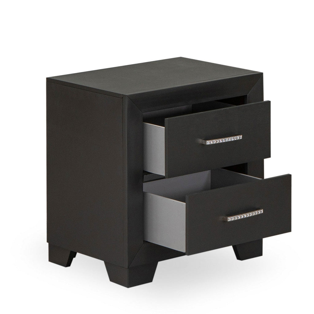 East West Furniture DEN-20 Denali Night Stand in Brushed Gray Finish