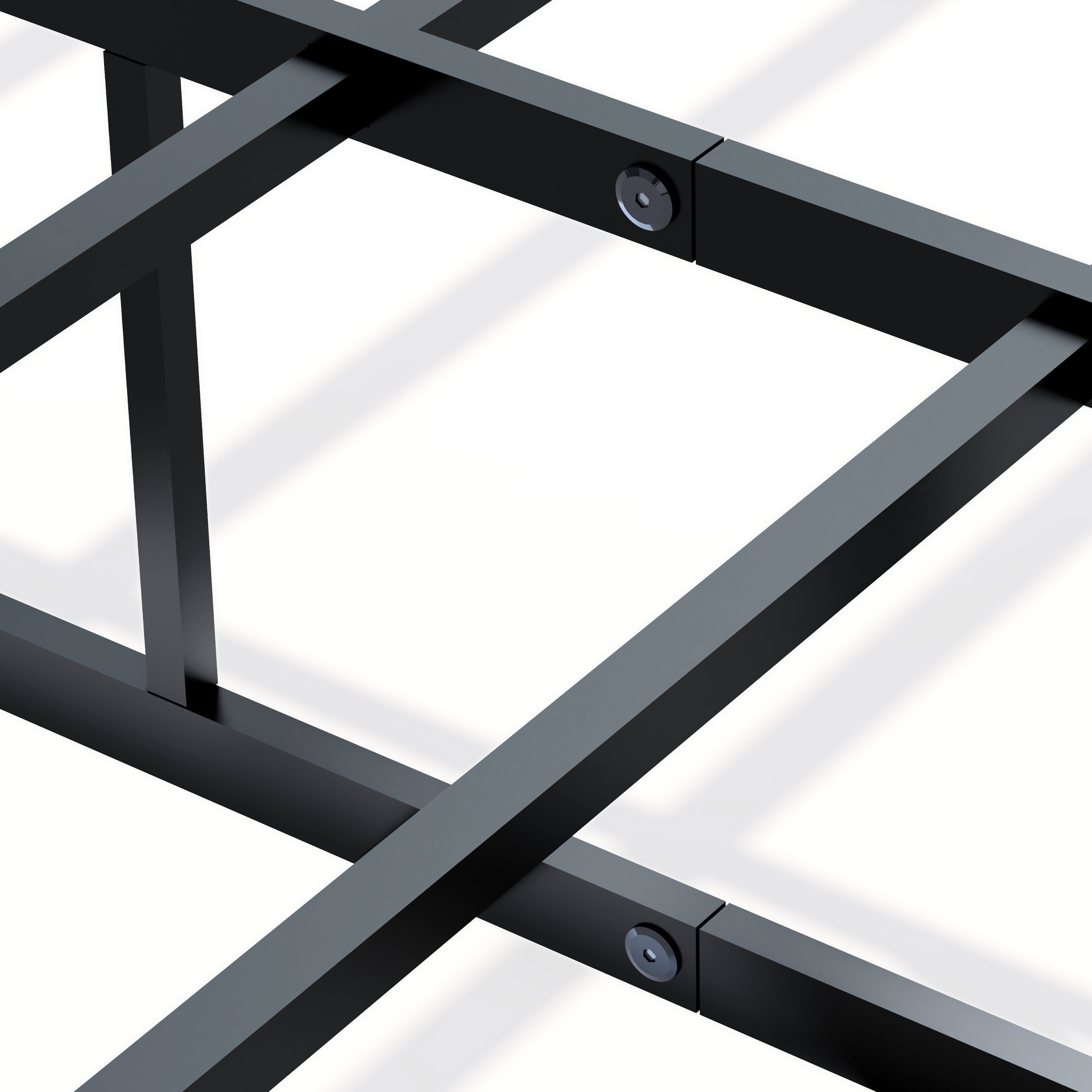 EAST WEST FURNITURE - DHTBBLK - Dothan Metal Twin Bed Frame with Luxurious Style Headboard and Footboard - High Quality Metal Frame in Powder Coating Black