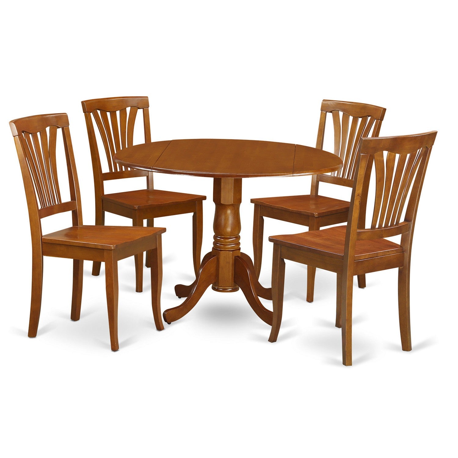 DLAV5-SBR-W 5 Pc Kitchen nook Dining set-breakfast nook Table and 4 Dining Chairs