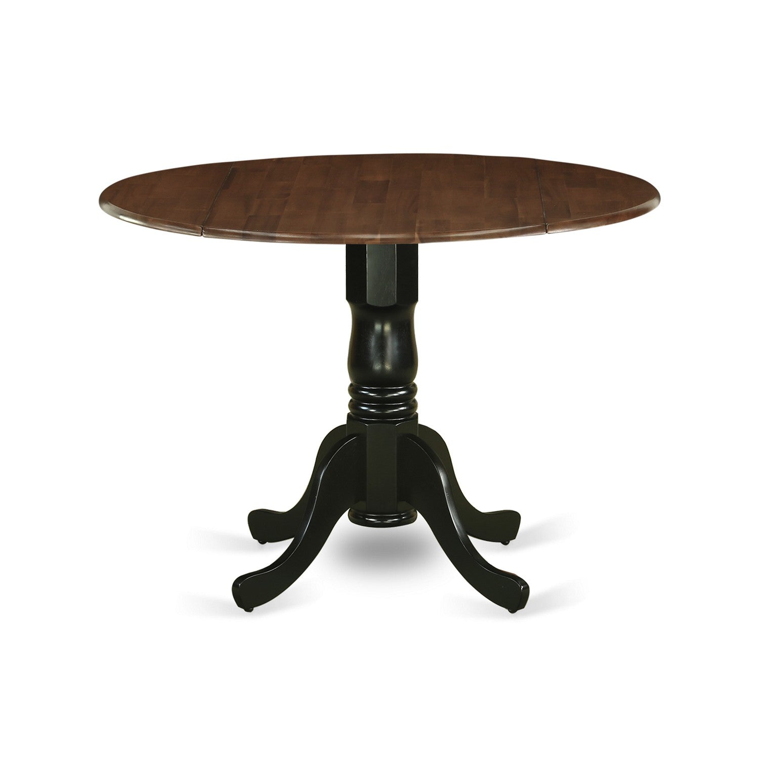 Mesa de comedor Dublin DMT-WBK-TP de East West Furniture: mesa de cocina redonda con tablero abatible y base de pedestal