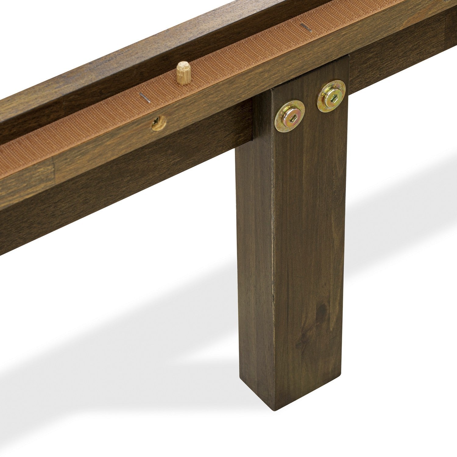 East West Furniture DNP-22-Q Queen Platform Bed Frame with 4 Solid Wood Legs and 2 Extra Center Legs - Walnut Finish