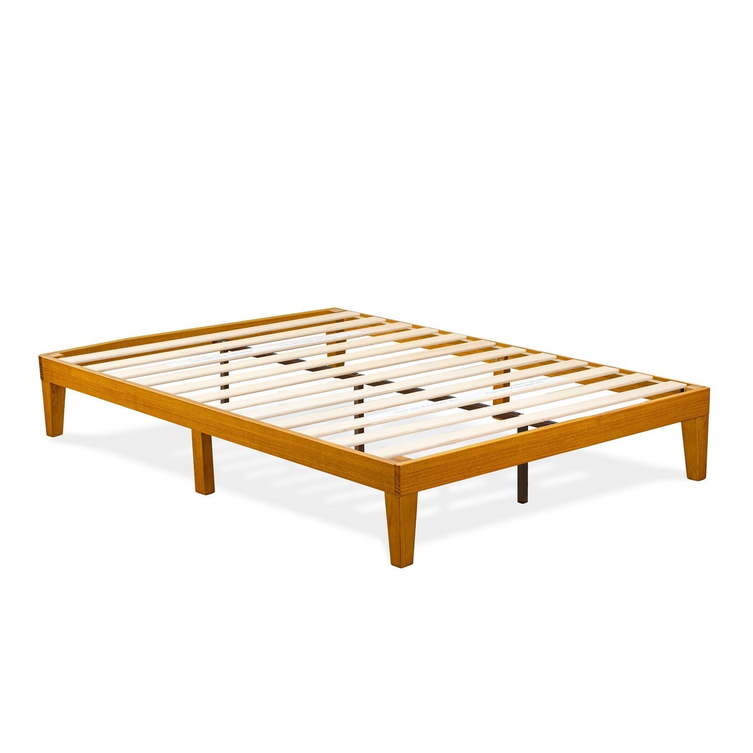 East West Furniture DNP-23-Q - Estructura de cama tamaño queen con 4 patas de madera noble y 2 patas centrales adicionales - Acabado en roble