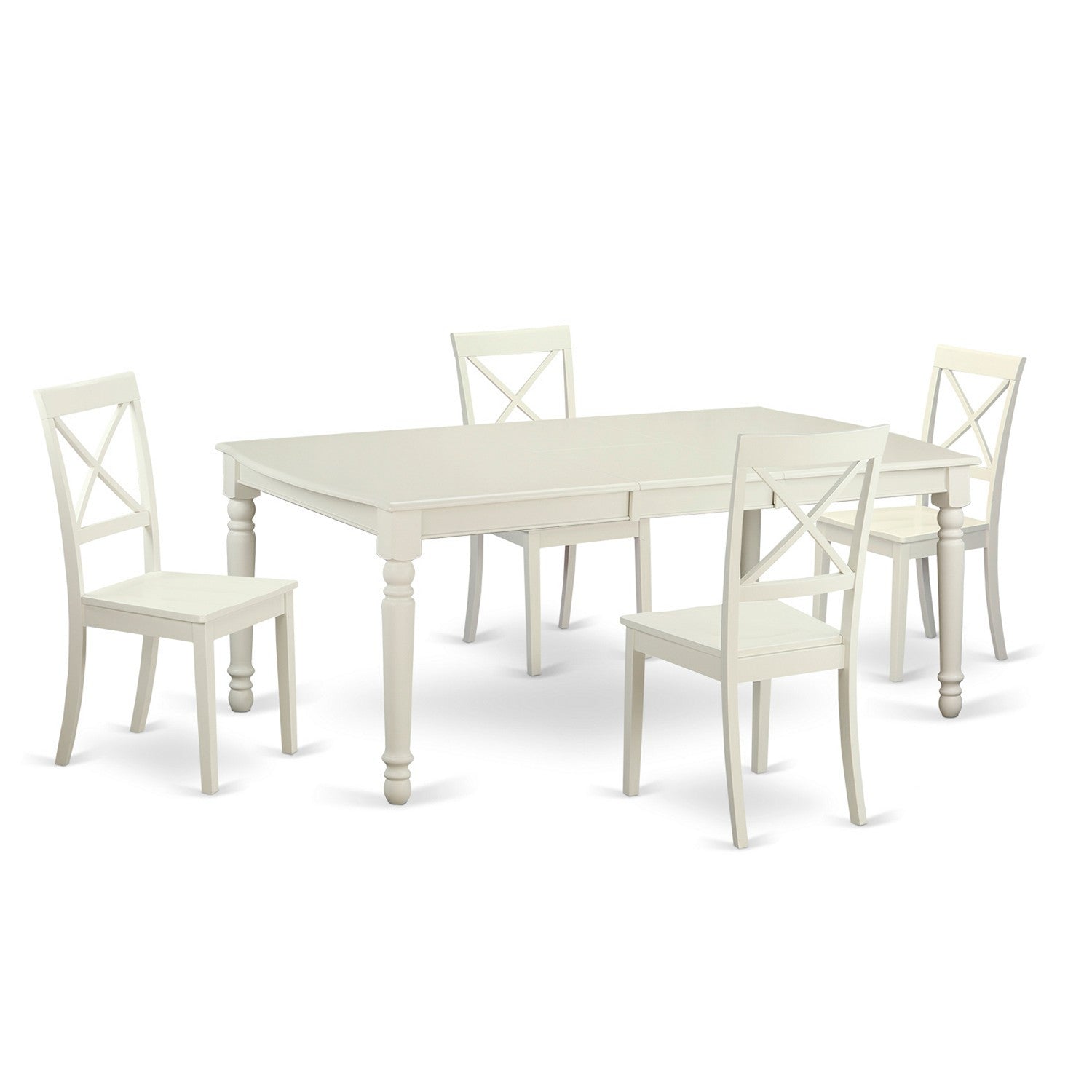 DOBO5-LWH-W 5 Pc dinette set -Kitchen Table and 4 Dining Chairs