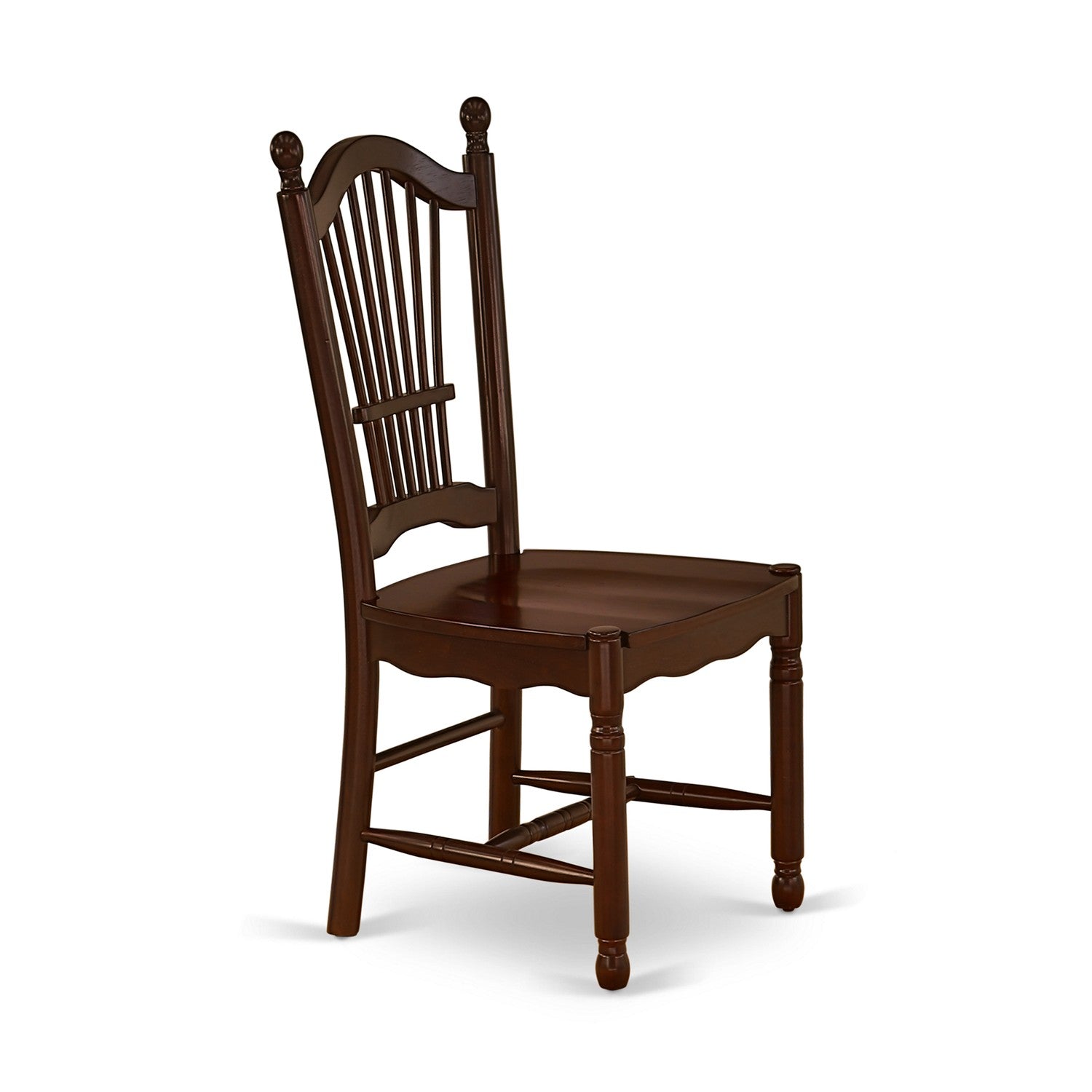 Juego de mesa y sillas de cocina de 5 piezas DODO5-MAH-W de East West Furniture. Incluye una mesa de comedor rectangular con diseño de hojas de mariposa y 4 sillas de comedor.