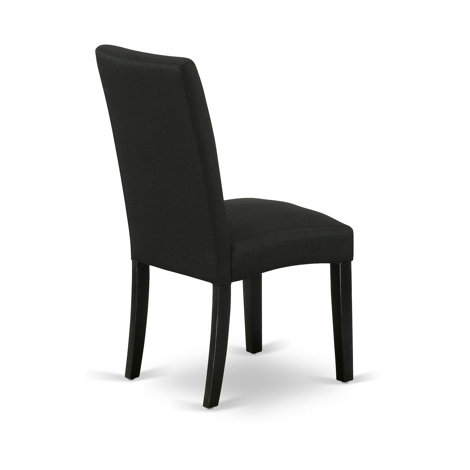 East West Furniture X696DR124-6 6-Pc Modern Dining Set- 4 Mid Century Dining Chairs with Black Linen Fabric Seat and Stylish Chair Back - Rectangular top & Wooden Cross Legs Wood Kitchen Table and Bench - Cement and Black Finish