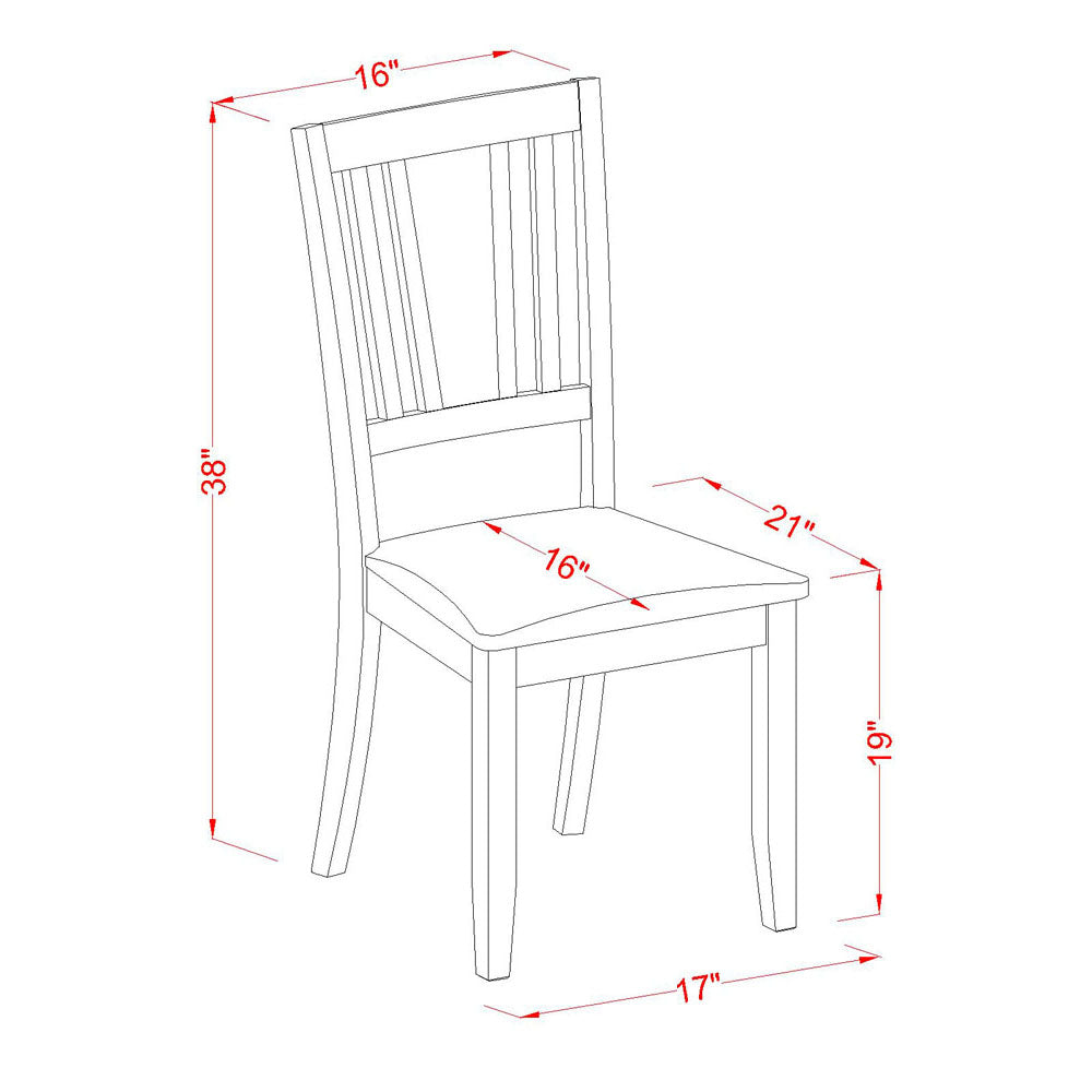 Juego de mesa de comedor de 3 piezas ESDU3-MAH-LC de East West Furniture. Incluye una mesa de comedor redonda con pedestal y 2 sillas tapizadas en piel sintética.