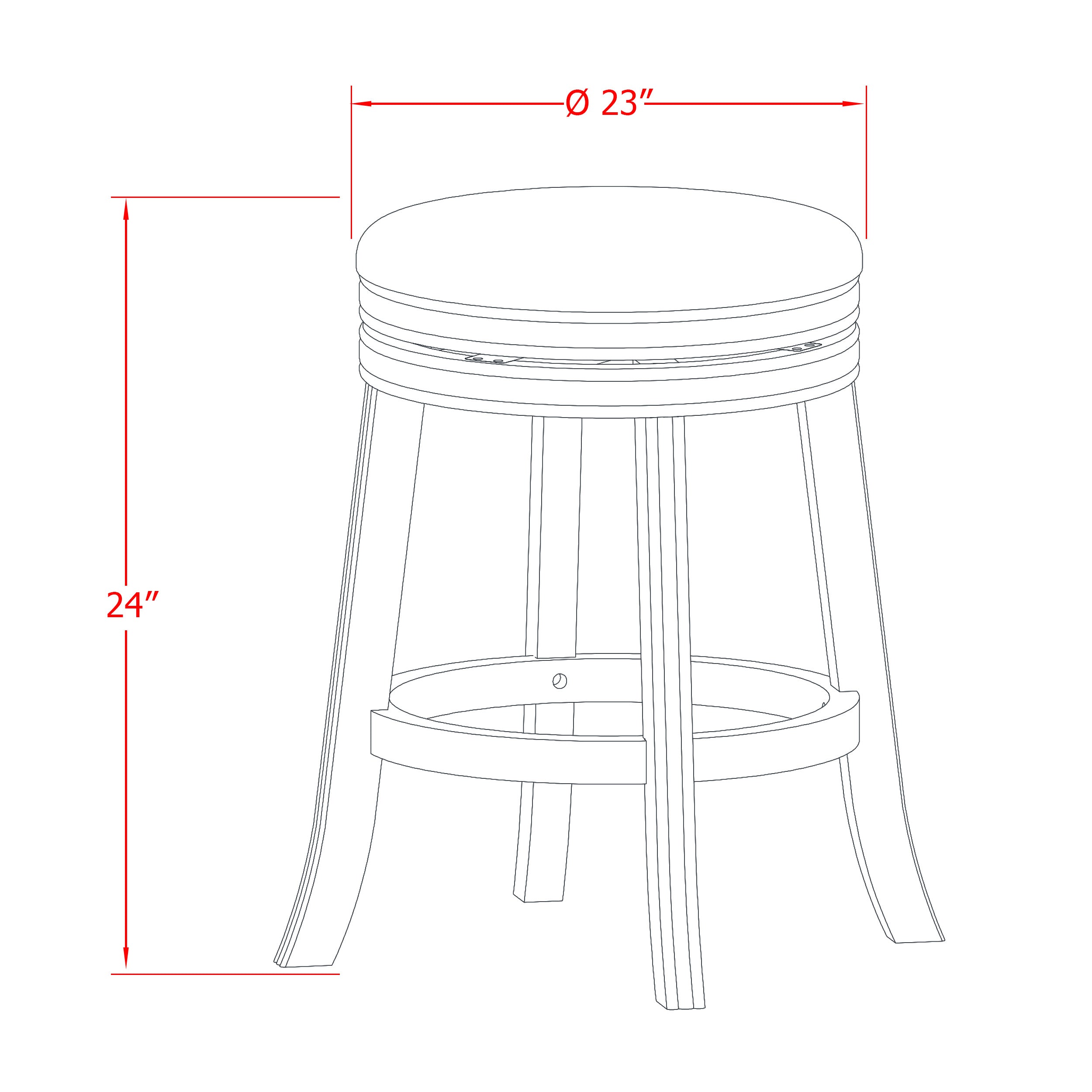 Taburete de bar Devers de East West Furniture DVS024-202, redondo, tapizado en cuero sintético de sándalo, altura de mostrador, sin respaldo.