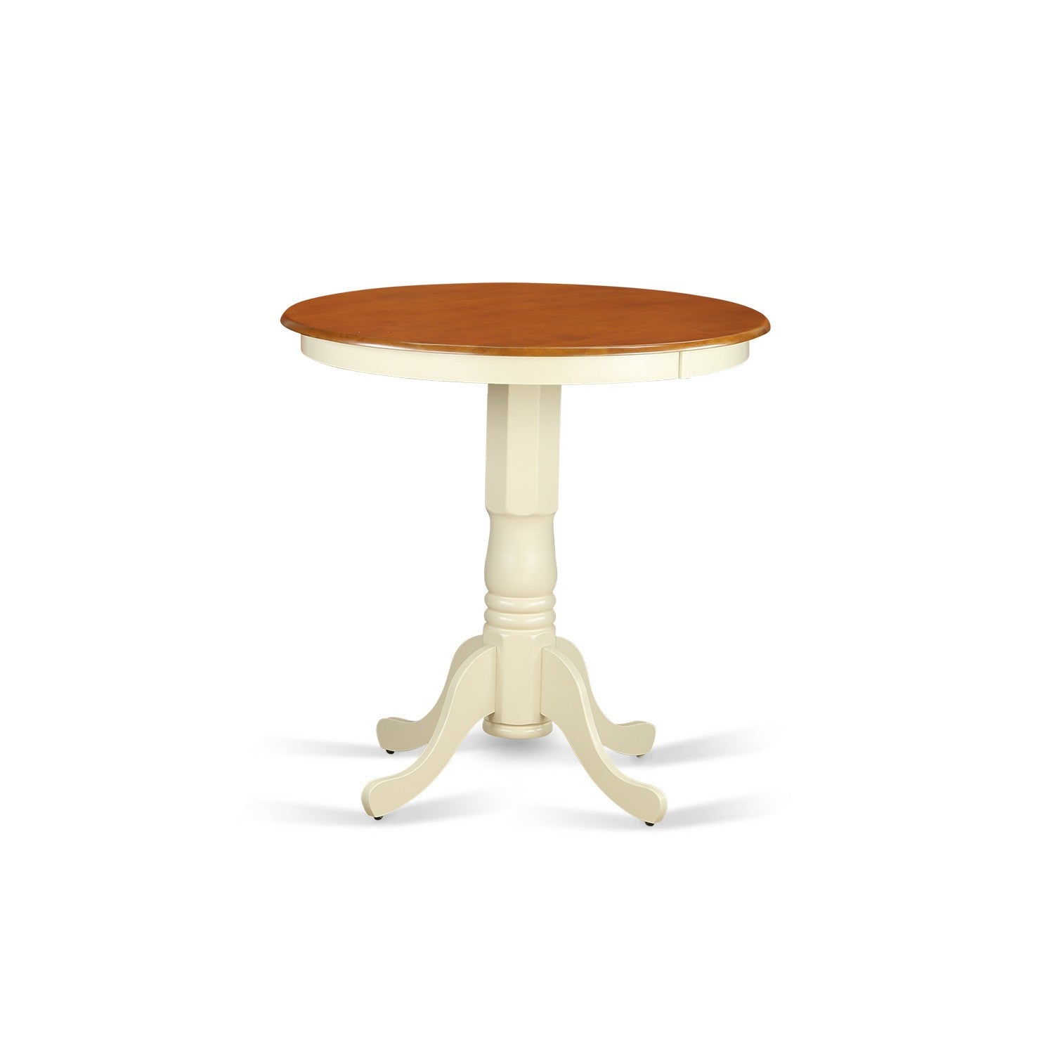 EDVN3-WHI-C 3 Pcpub Table set - high top Table and 2 dinette Chairs.
