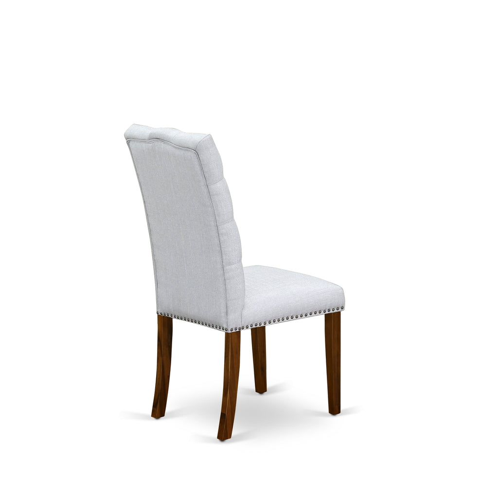 East West Furniture ANEL5-AWA-05 5 Piece Modern Dining Table Set Includes a Round Dining Room Table with Pedestal and 4 Parson Chairs