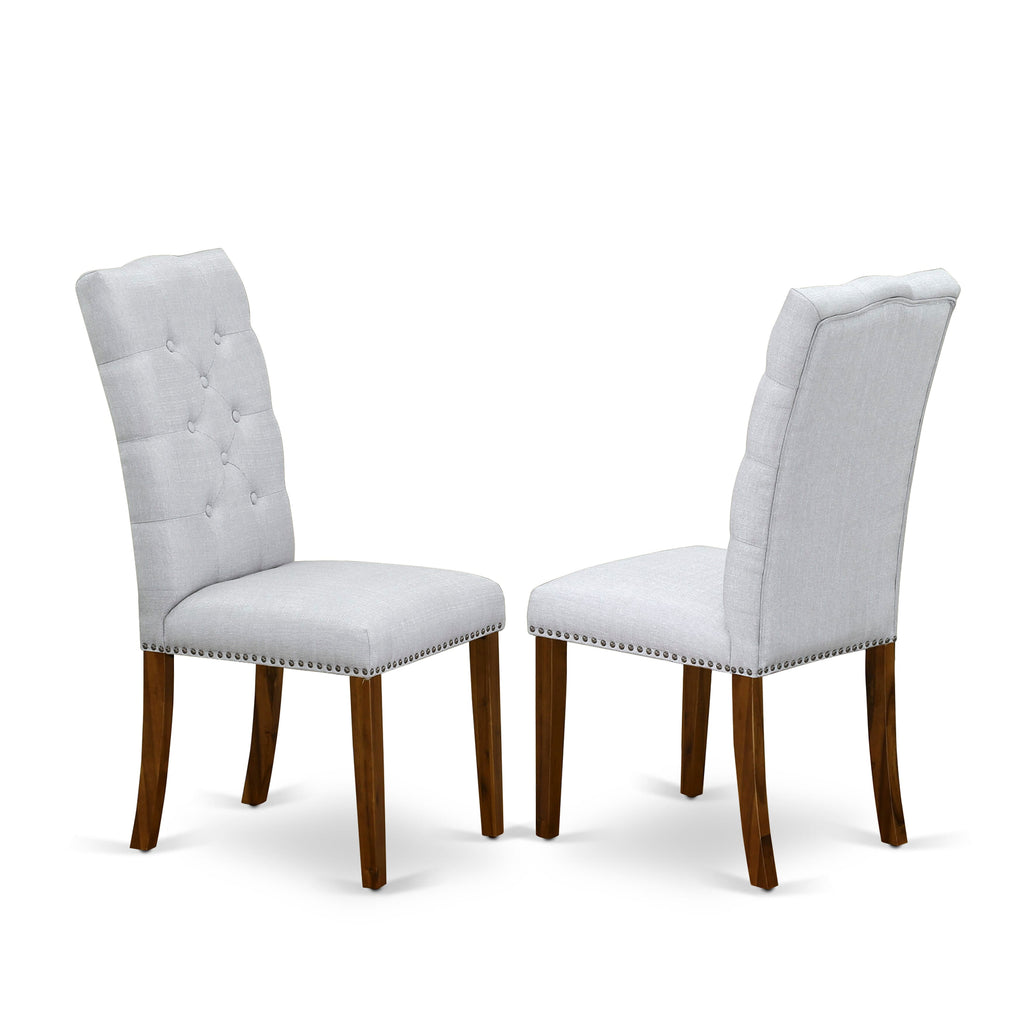 East West Furniture ANEL5-AWA-05 5 Piece Modern Dining Table Set Includes a Round Dining Room Table with Pedestal and 4 Parson Chairs