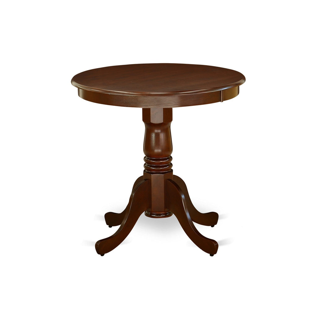 East West Furniture EMT-MAH-TP Eden Dining Room Table - a Round kitchen Table Top with Pedestal Base