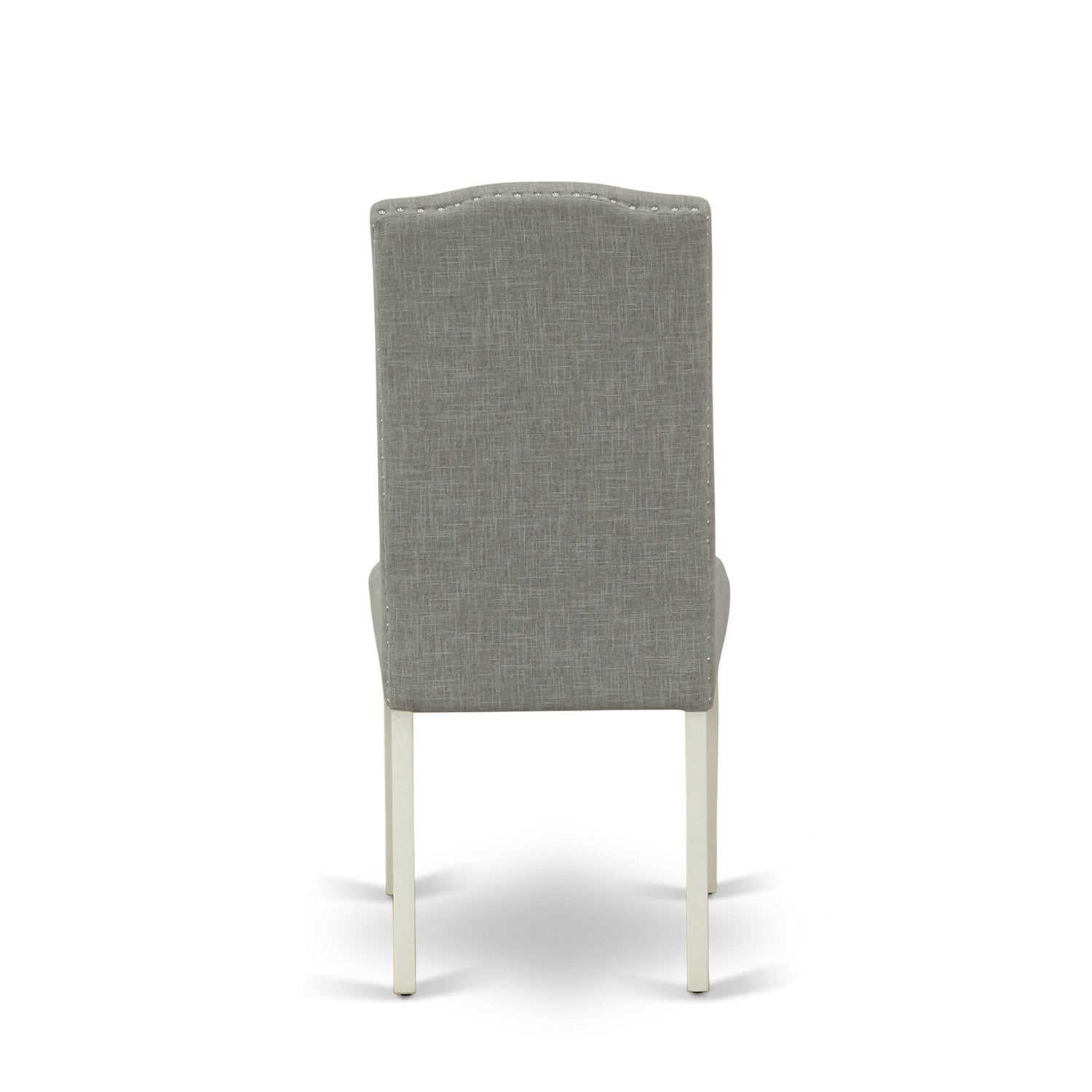 East West Furniture X096EN206-7 7-Piece Dining Room Table Set with Dining Table - 6 Linen Fabric Parson dining room chairs (linen white Finish)